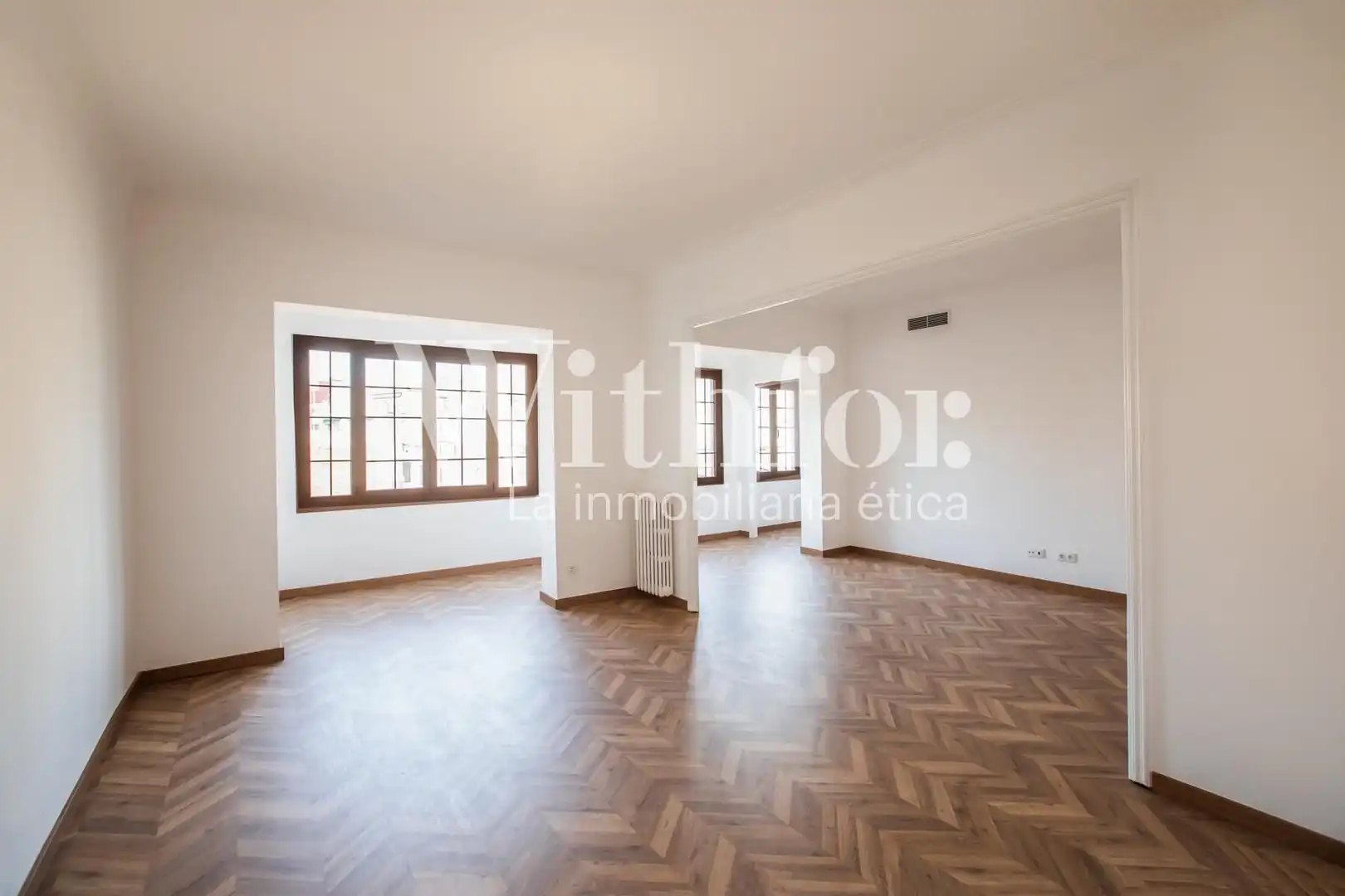 Sala de estar de Piso de alquiler en Barcelona con Aire acondicionado, Calefacción y Parquet