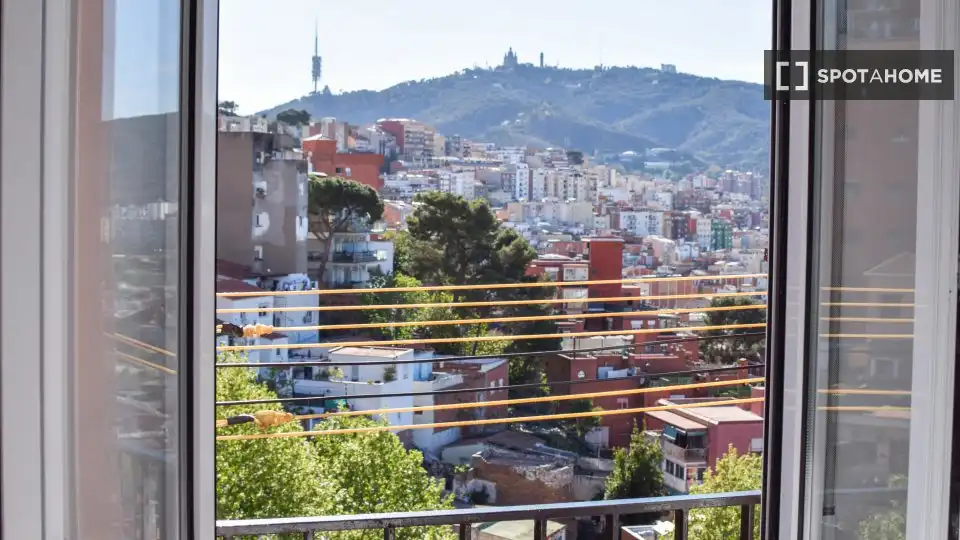 Vista exterior de Apartament per a compartir en Barcelona amb Aire condicionat, Terrassa i Moblat
