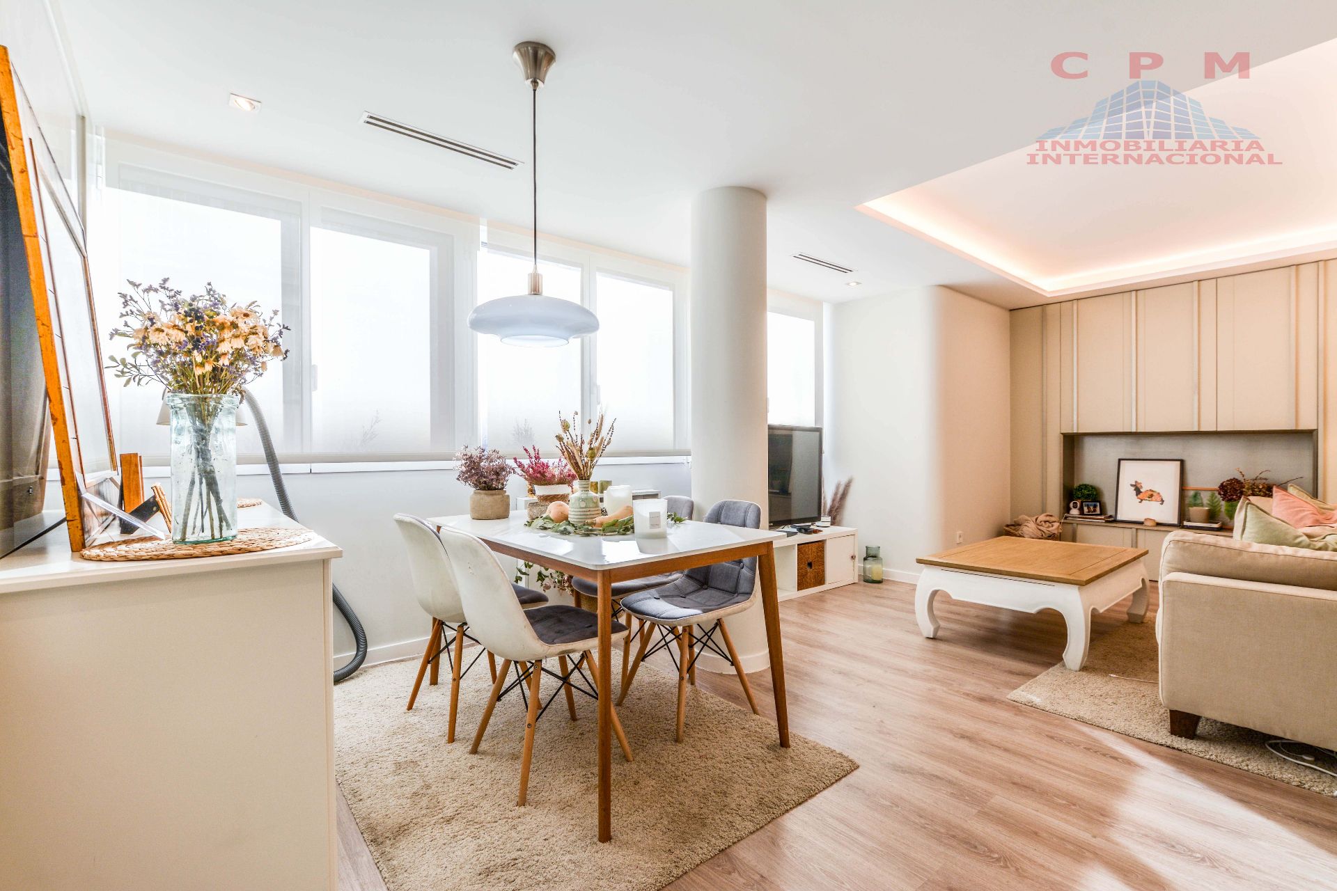 Sala d'estar de Pis de lloguer en  Madrid Capital amb Aire condicionat, Calefacció i Parquet