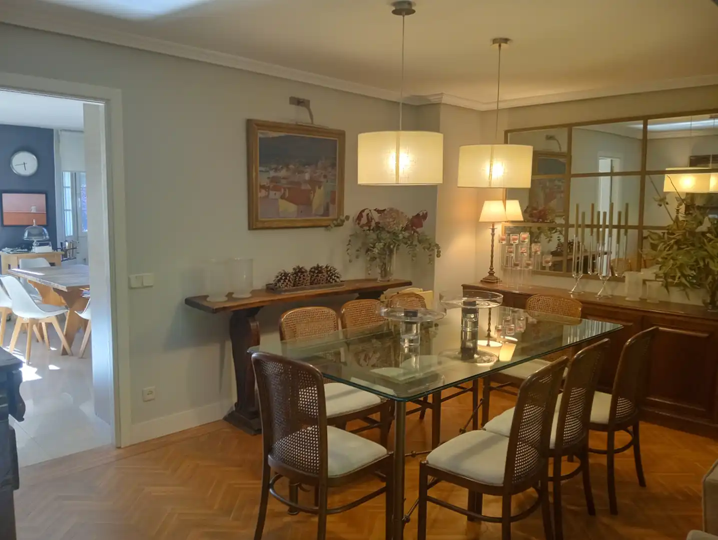 Menjador de Casa adosada en venda en Torrelodones amb Calefacció, Jardí privat i Parquet