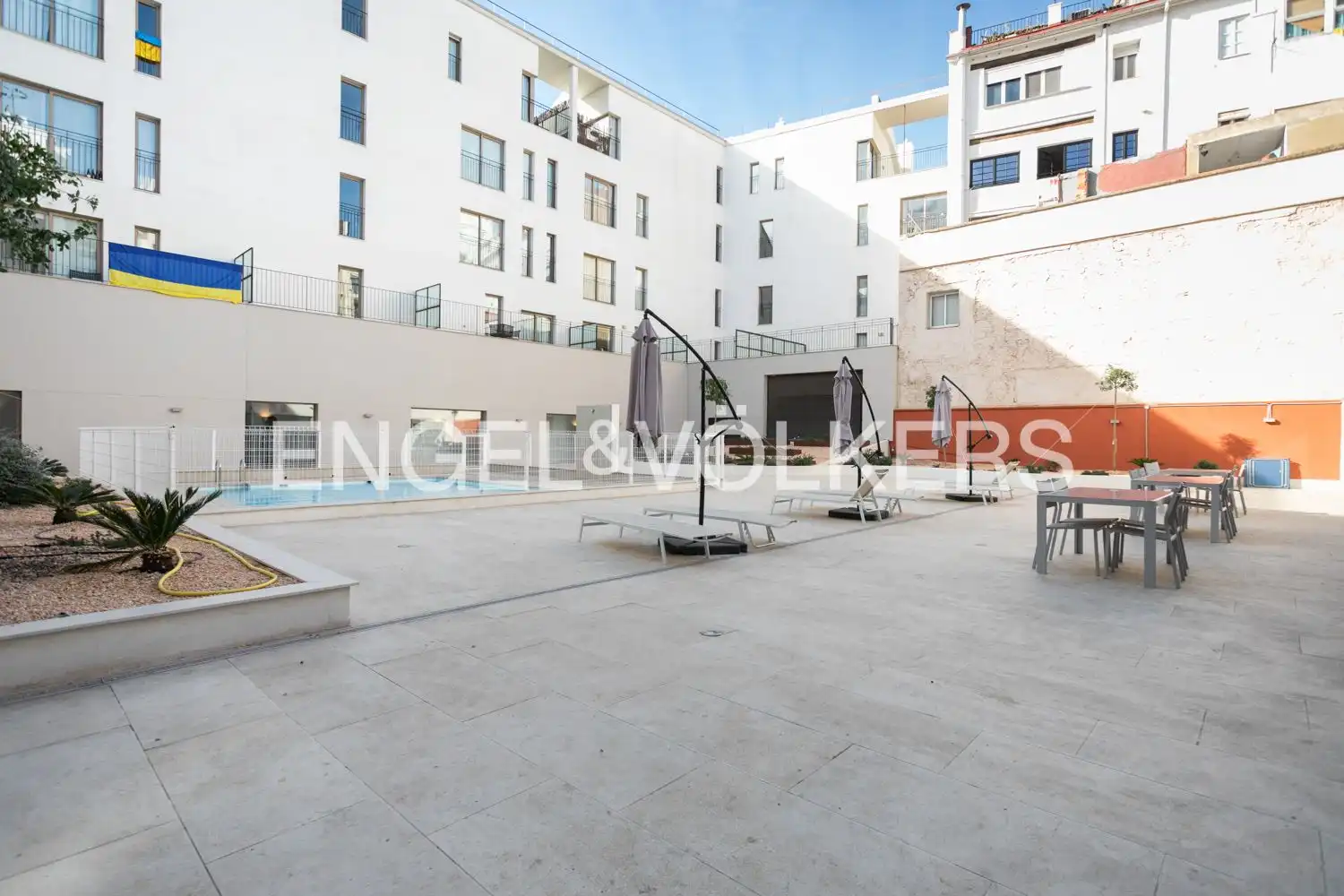 Terraza de Piso de alquiler en Valencia con Aire acondicionado, Calefacción y Jardín privado