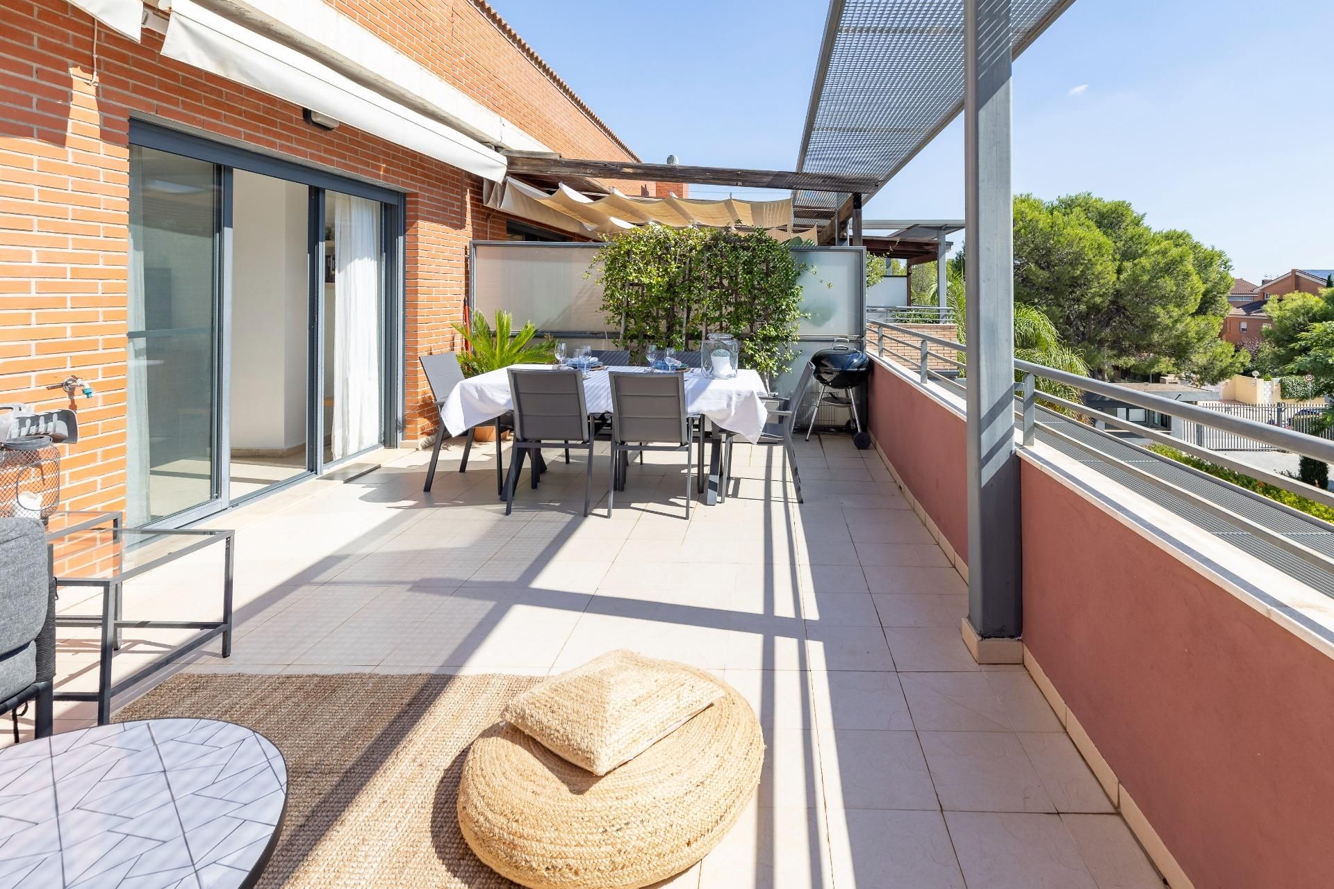 Terrace of Attic for sale in Rocafort  with Air Conditioner, Heating and Private garden