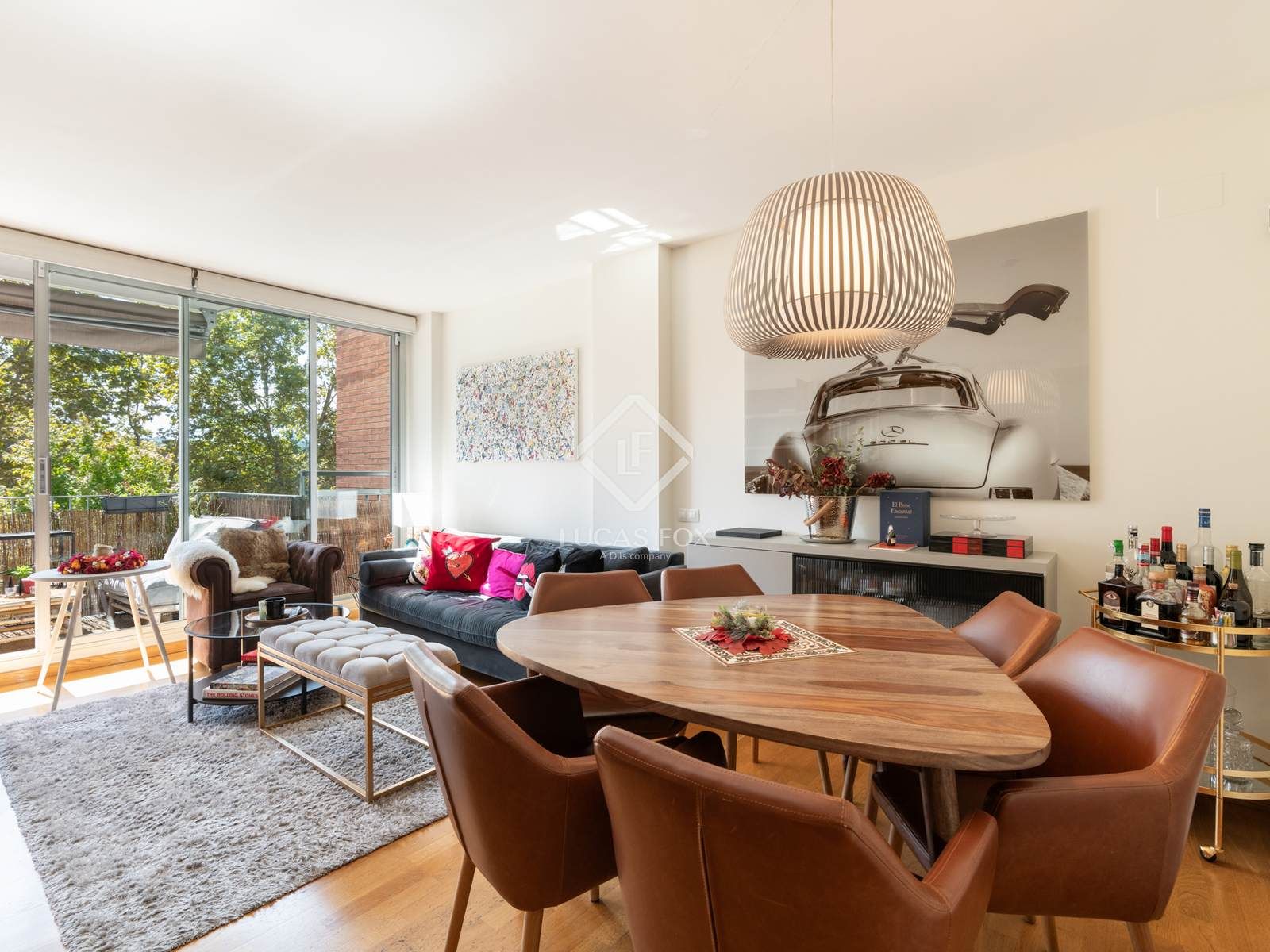 Living room of Flat for sale in Sant Cugat del Vallès  with Air Conditioner, Heating and Private garden