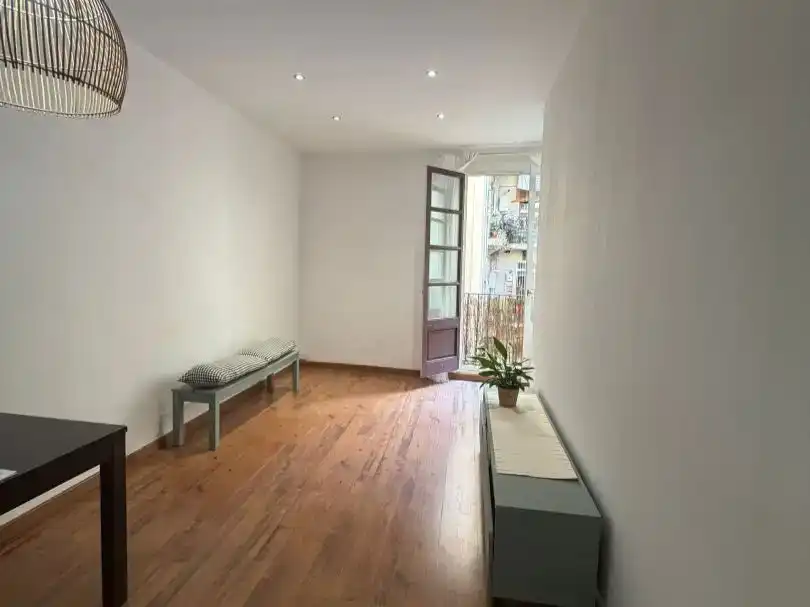 Sala d'estar de Apartament en venda en  Barcelona Capital amb Aire condicionat i Balcó