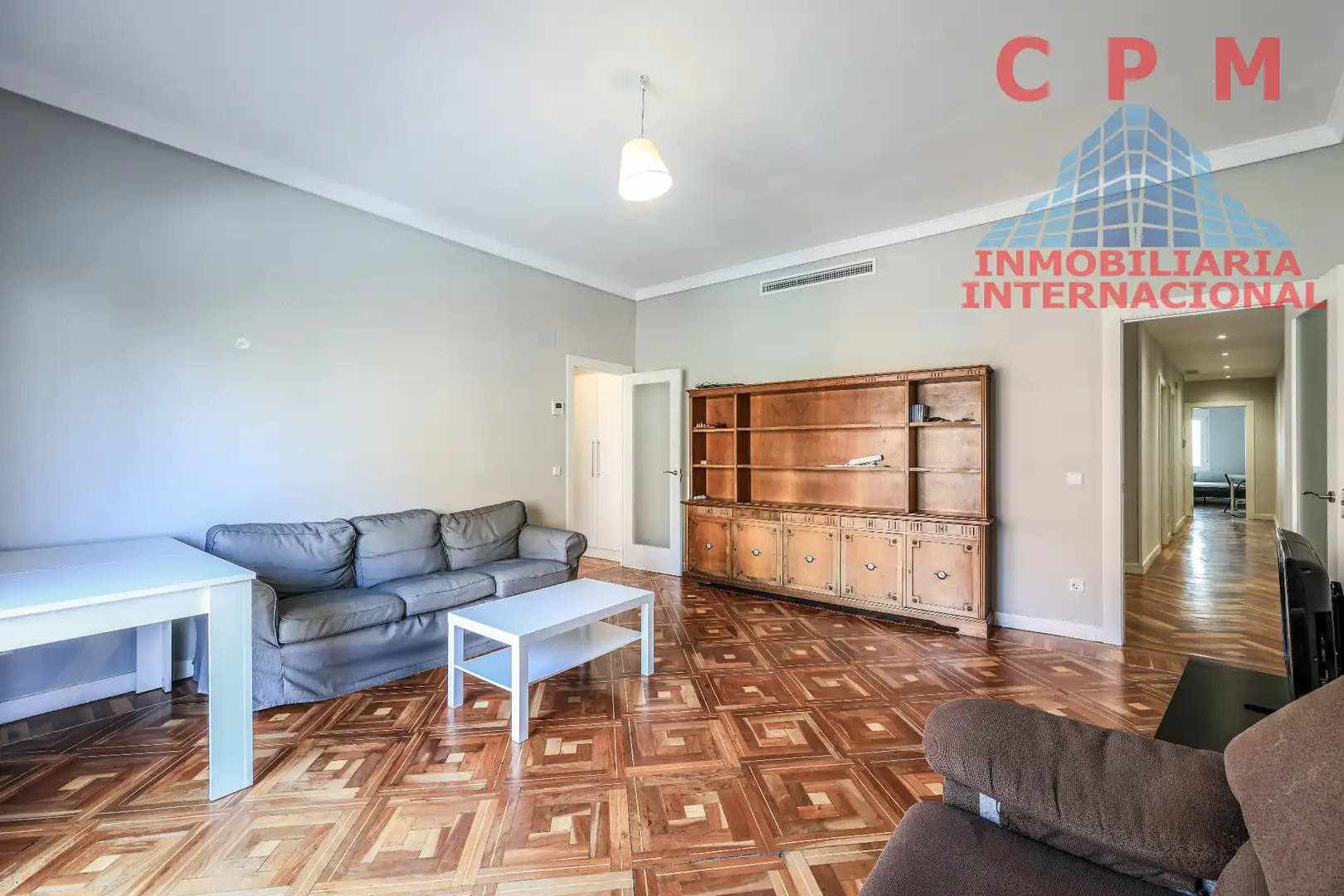 Wohnzimmer von Wohnung zur Miete in Madrid mit Klimaanlage, Heizung und Parkett
