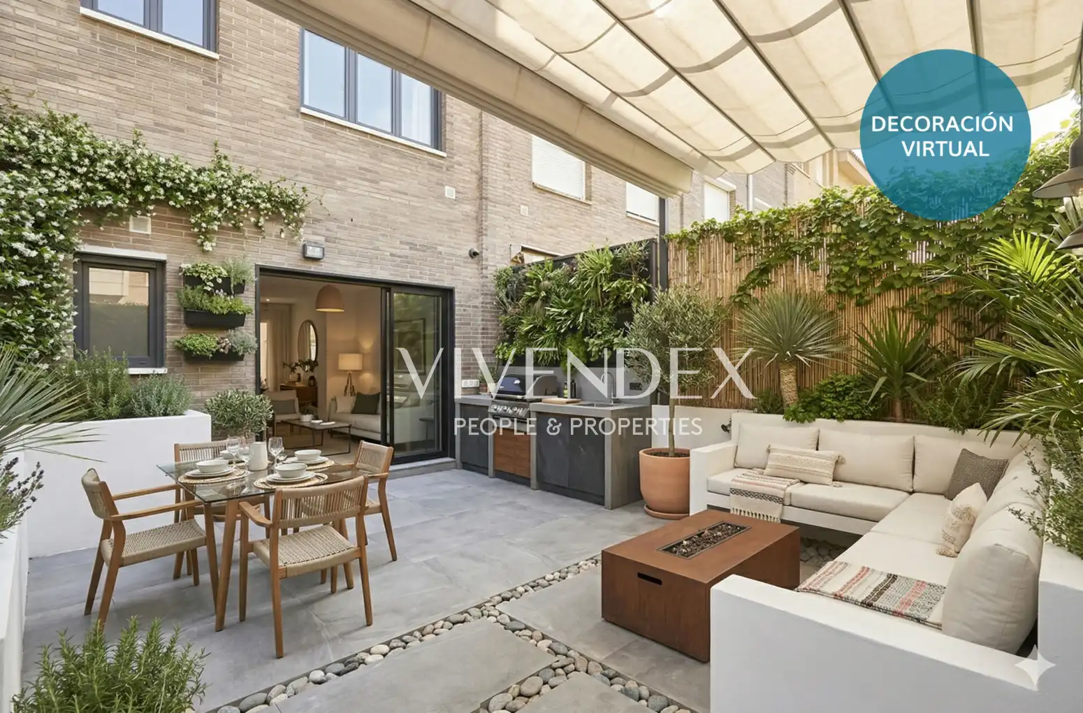 Terrassa de Casa adosada en venda en Viladecans amb Calefacció, Jardí privat i Terrassa