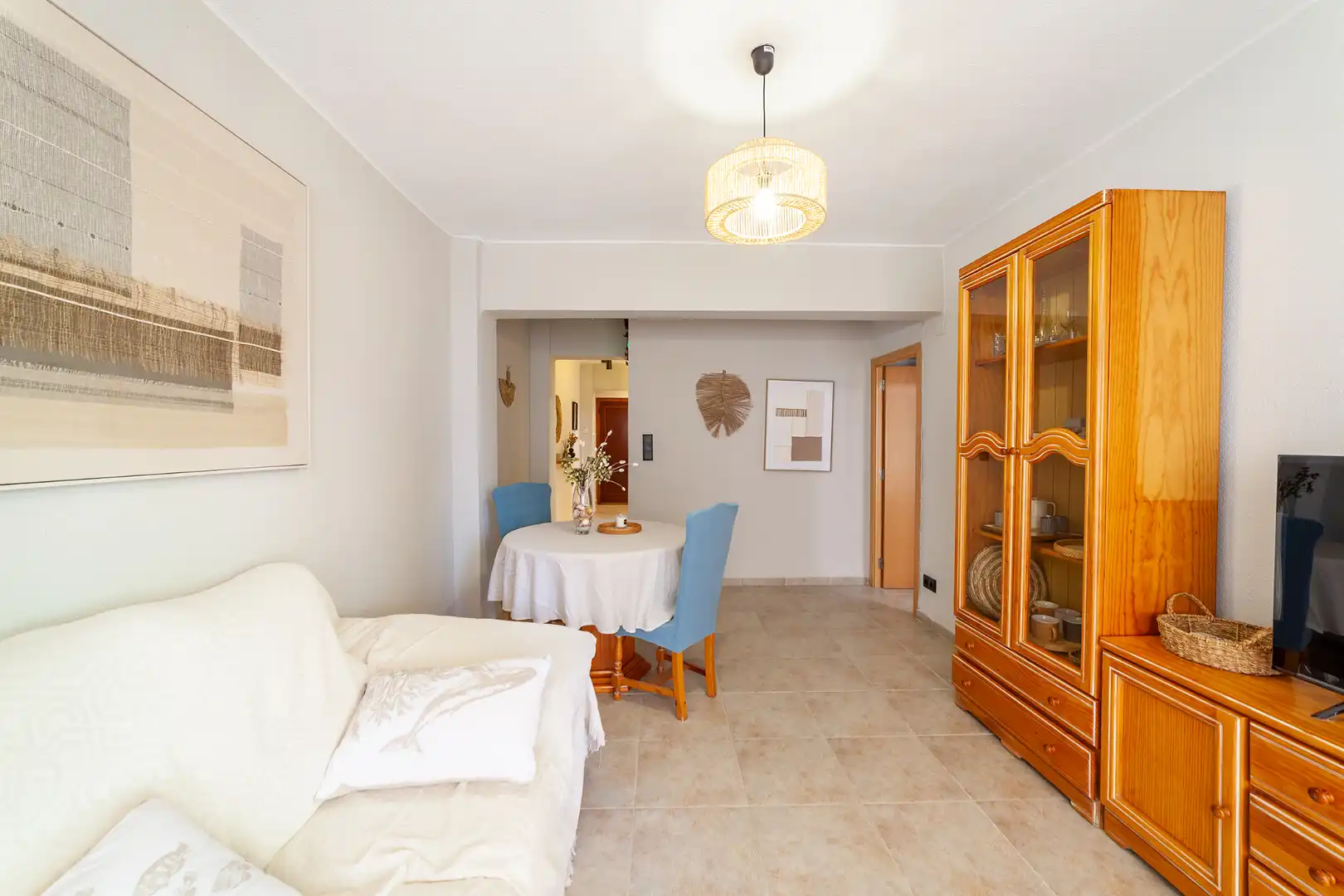 Wohnzimmer von Wohnung zur Miete in Sueca mit Klimaanlage, Heizung und Terrasse