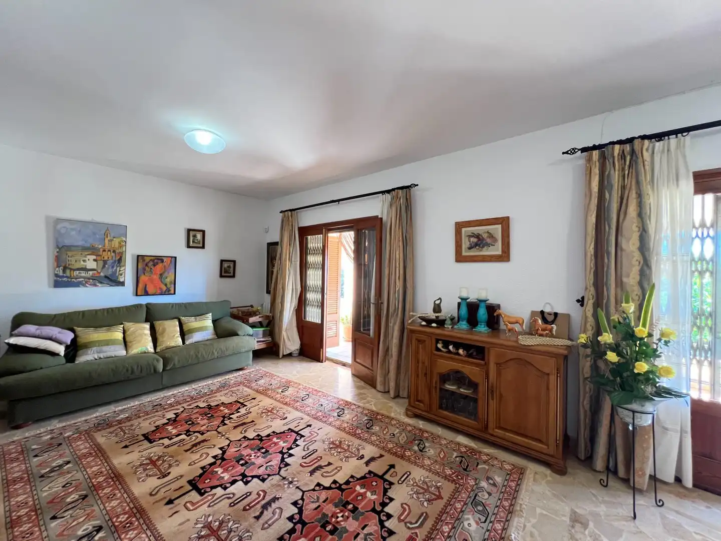 Sala de estar de Finca rústica en venta en Inca con Aire acondicionado, Calefacción y Jardín privado