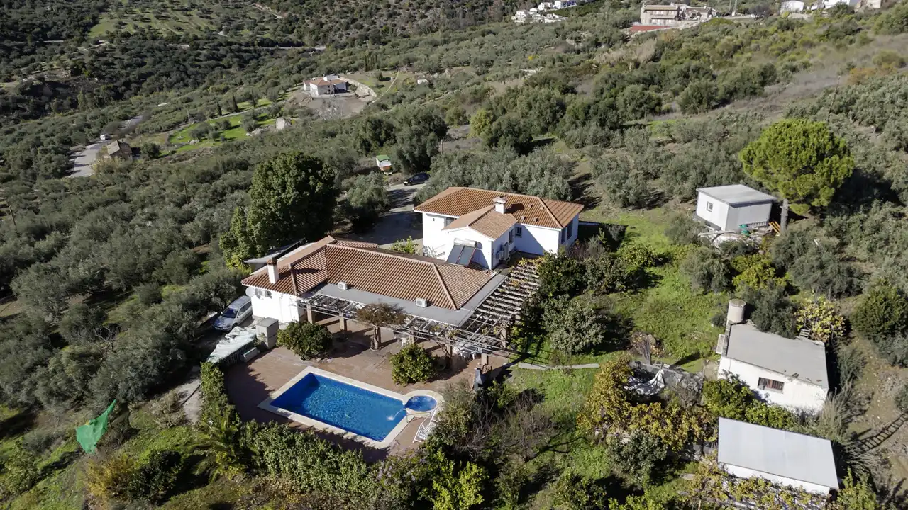 Jardín de Casa o chalet en venta en Periana con Aire acondicionado, Terraza y Piscina