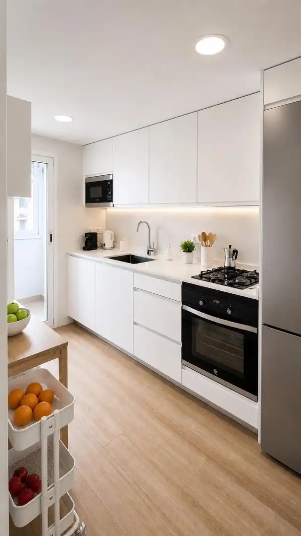Kitchen of Flat for rent in Alicante / Alacant  with Air Conditioner, Furnished and Balcony