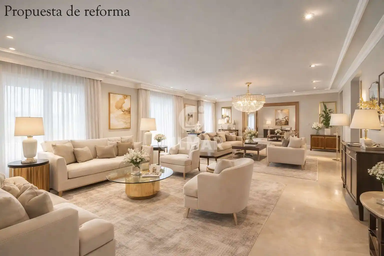 Living room of Houses for sale in Pozuelo de Alarcón  with Heating, Private garden and Swimming Pool