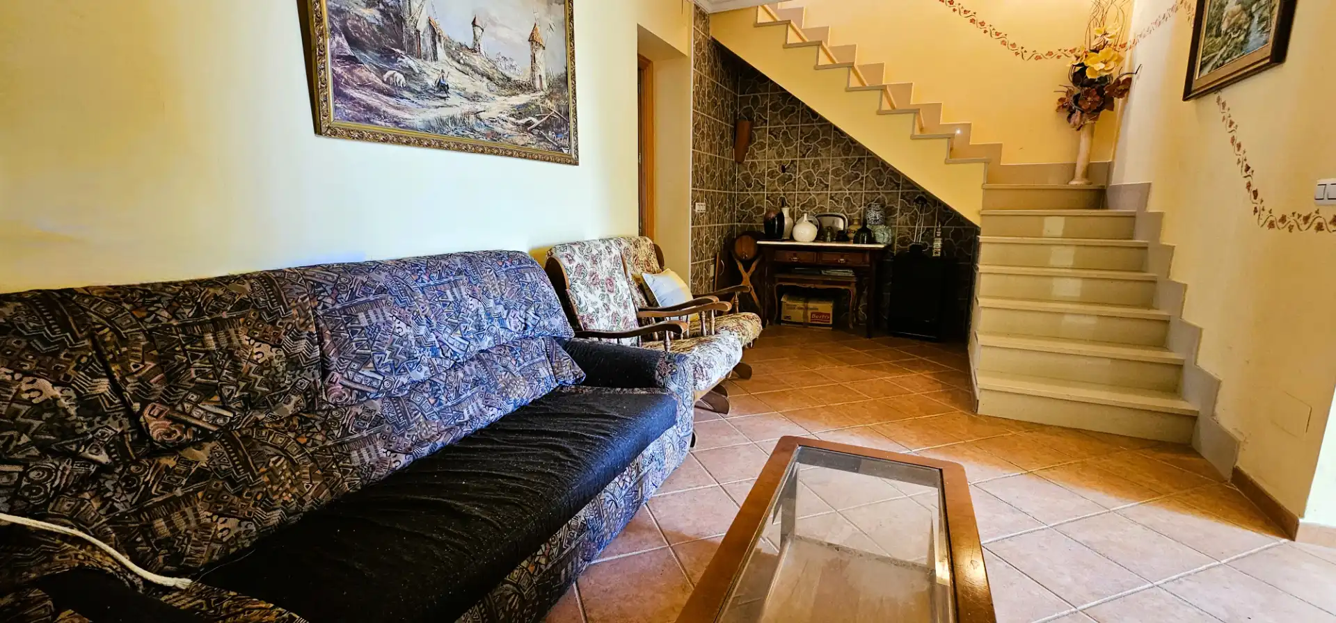 Sala de estar de Casa adosada en venta en Totana con Jardín privado, Terraza y Trastero