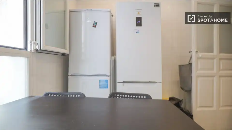 Kitchen of Flat for share in Madrid  with Air Conditioner, Heating and Terrace