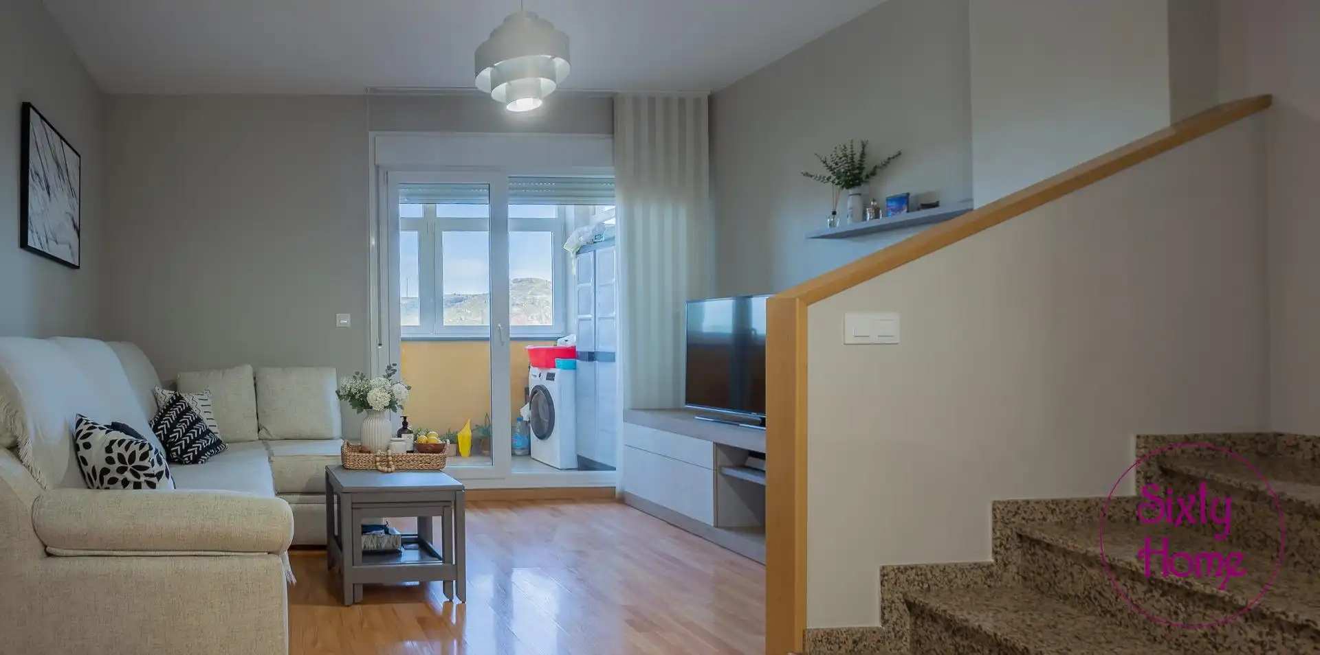 Sala de estar de Dúplex en venta en Andorra (Teruel) con Calefacción, Jardín privado y Terraza