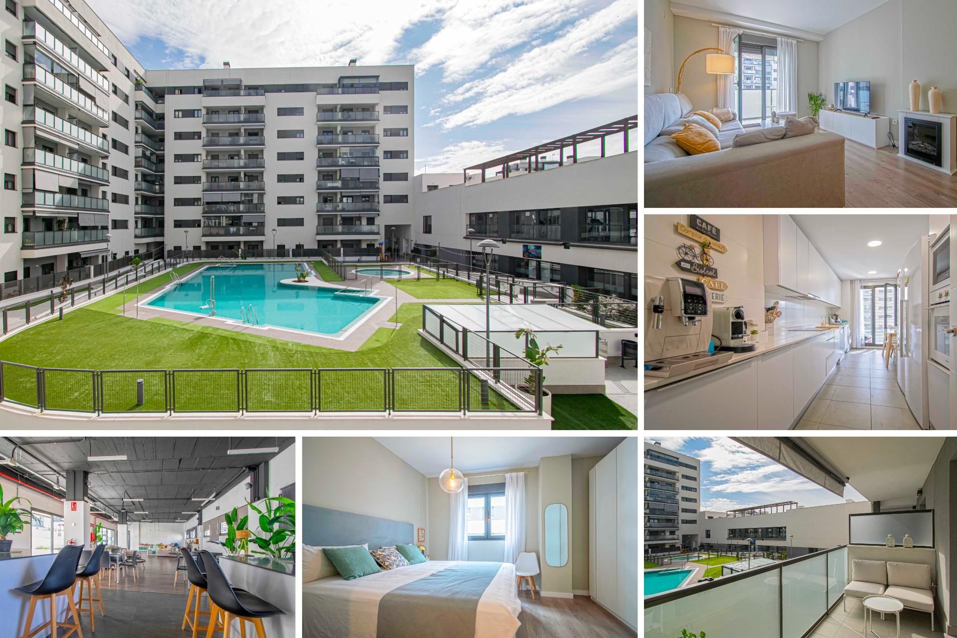 Vista exterior de Pis en venda en  Sevilla Capital amb Aire condicionat, Calefacció i Jardí privat