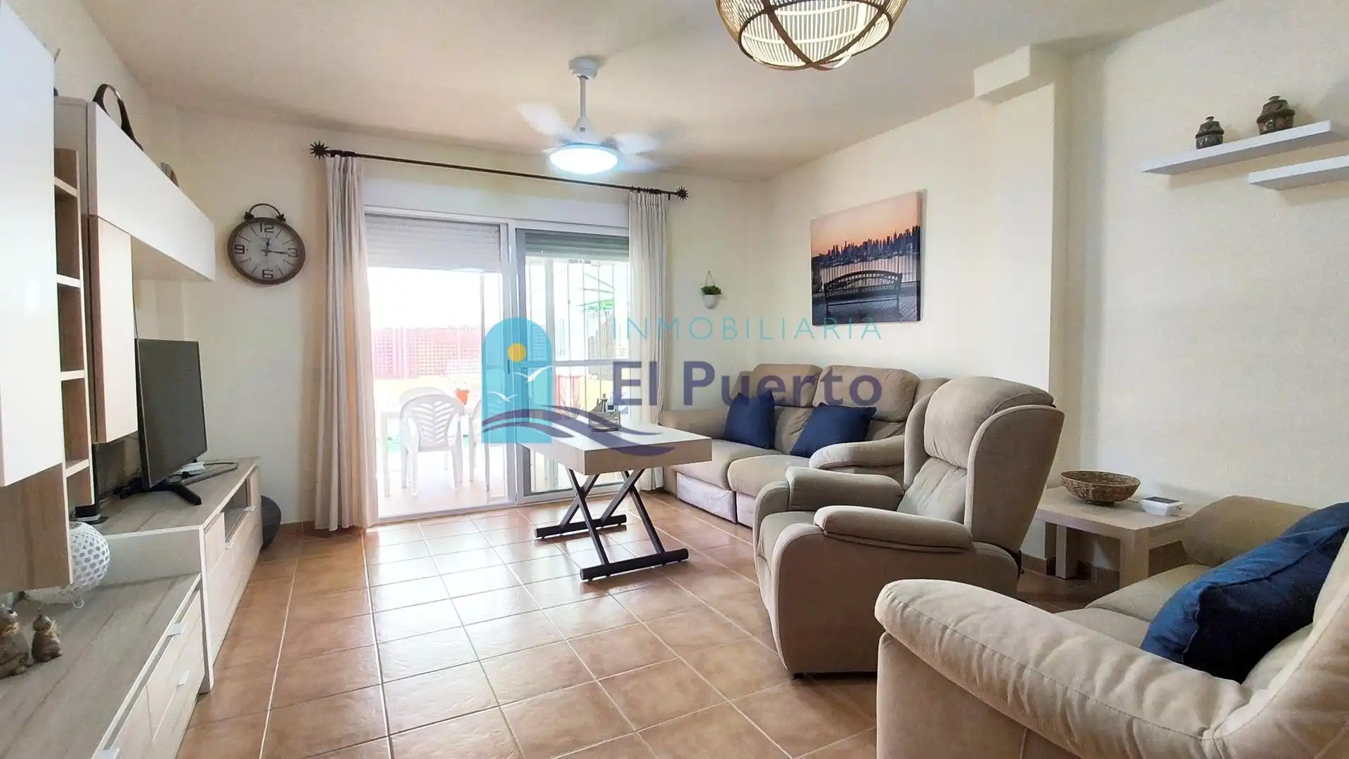Wohnzimmer von Maisonette zum Verkauf in Mazarrón mit Klimaanlage, Heizung und Privatgarten