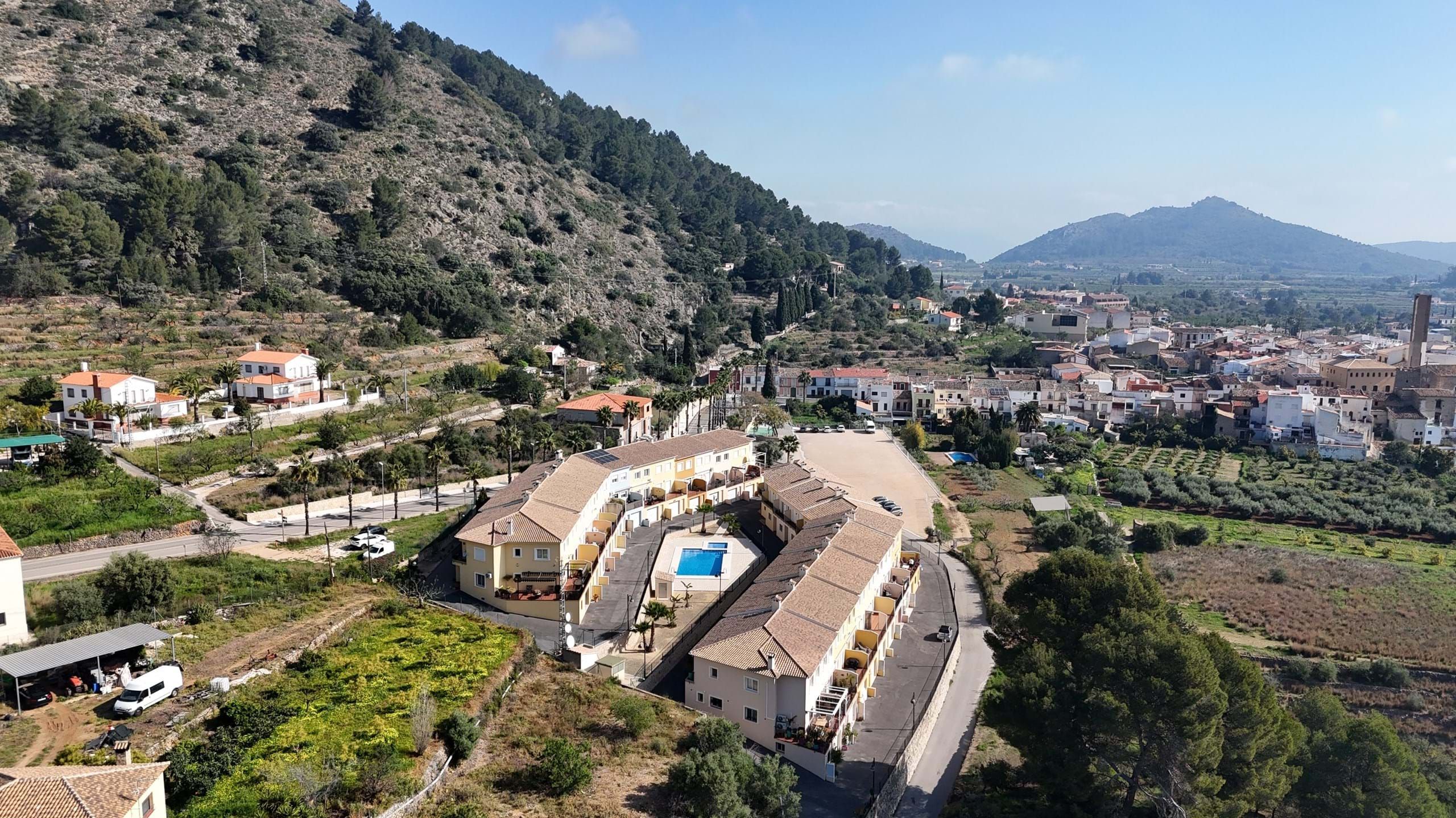 Exterior view of Single-family semi-detached for sale in Murla  with Air Conditioner, Heating and Storage room
