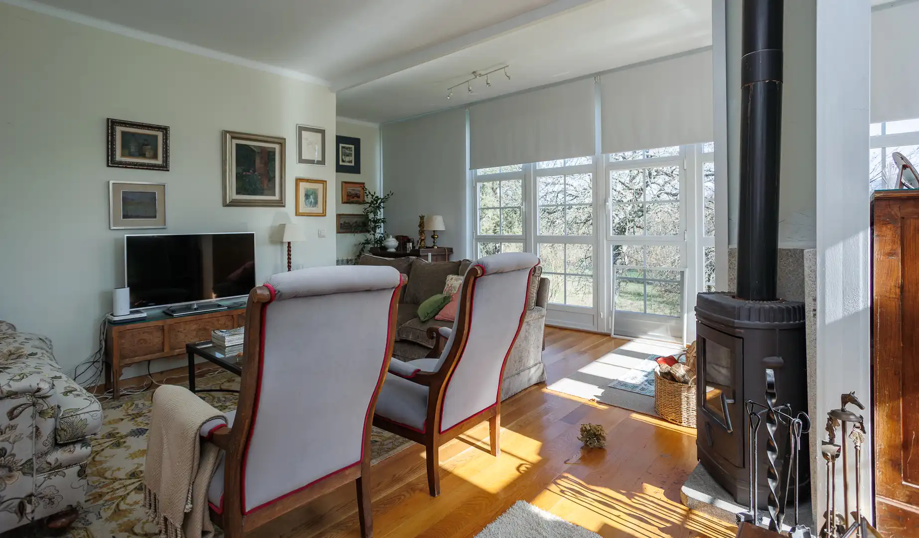 Sala de estar de Finca rústica en venta en Vilar de Barrio con Piscina