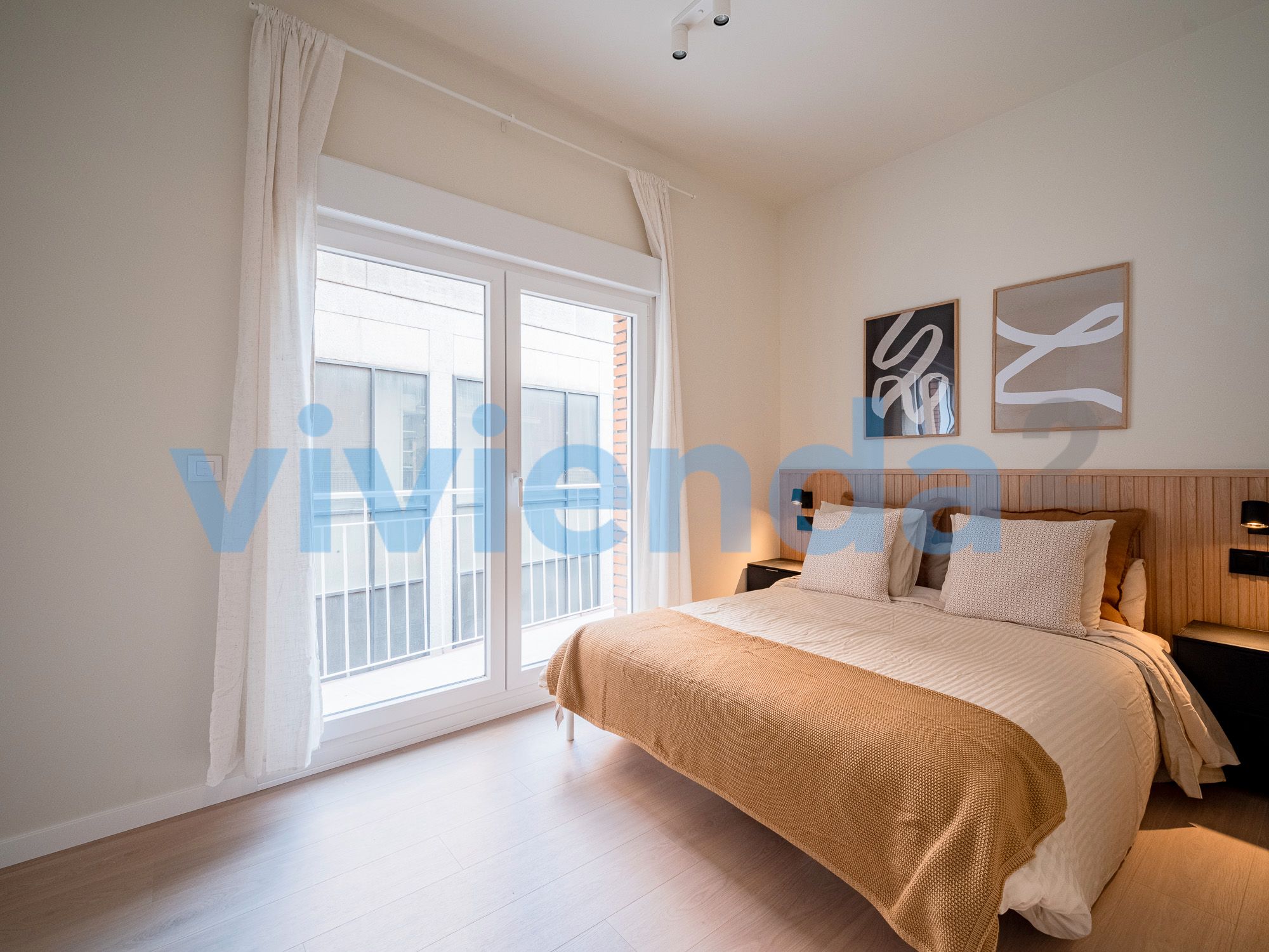 Bedroom of Flat to rent in  Madrid Capital  with Air Conditioner, Terrace and Balcony