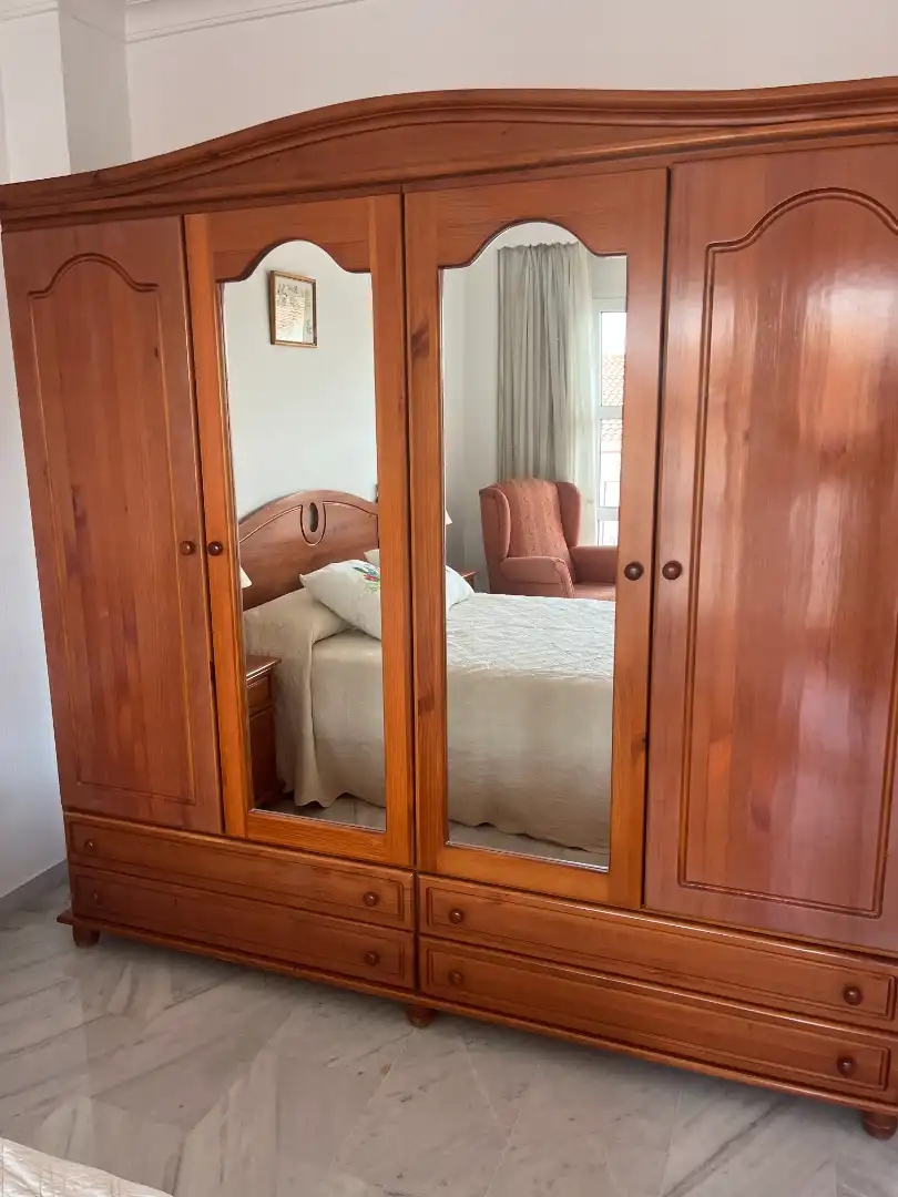 Schlafzimmer von Wohnung zur Miete in Málaga mit Möbliert, Ofen und Waschmaschine