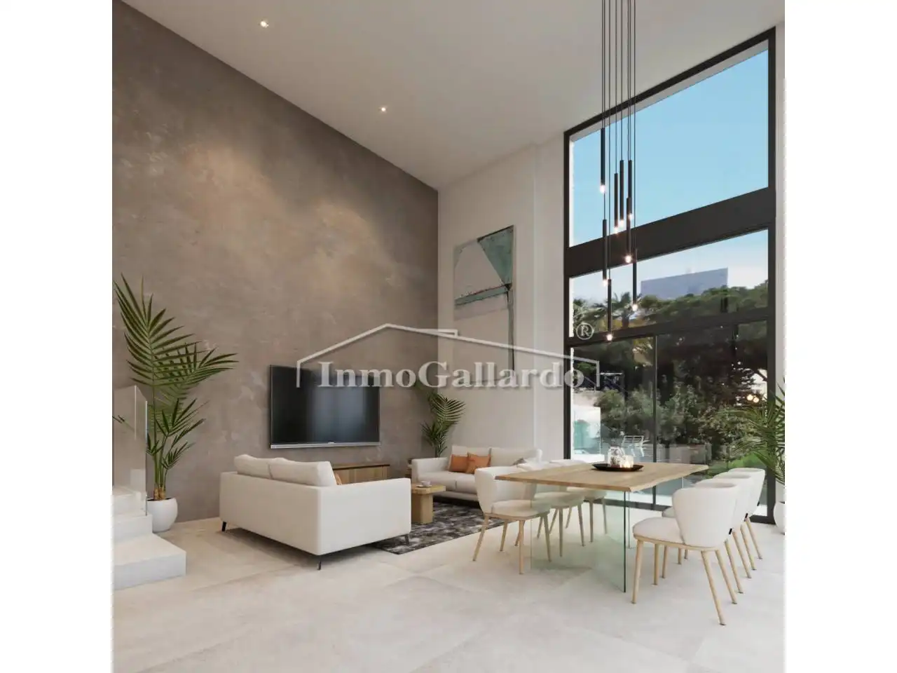 Sala d'estar de Casa o xalet en venda en Rincón de la Victoria amb Aire condicionat, Jardí privat i Terrassa