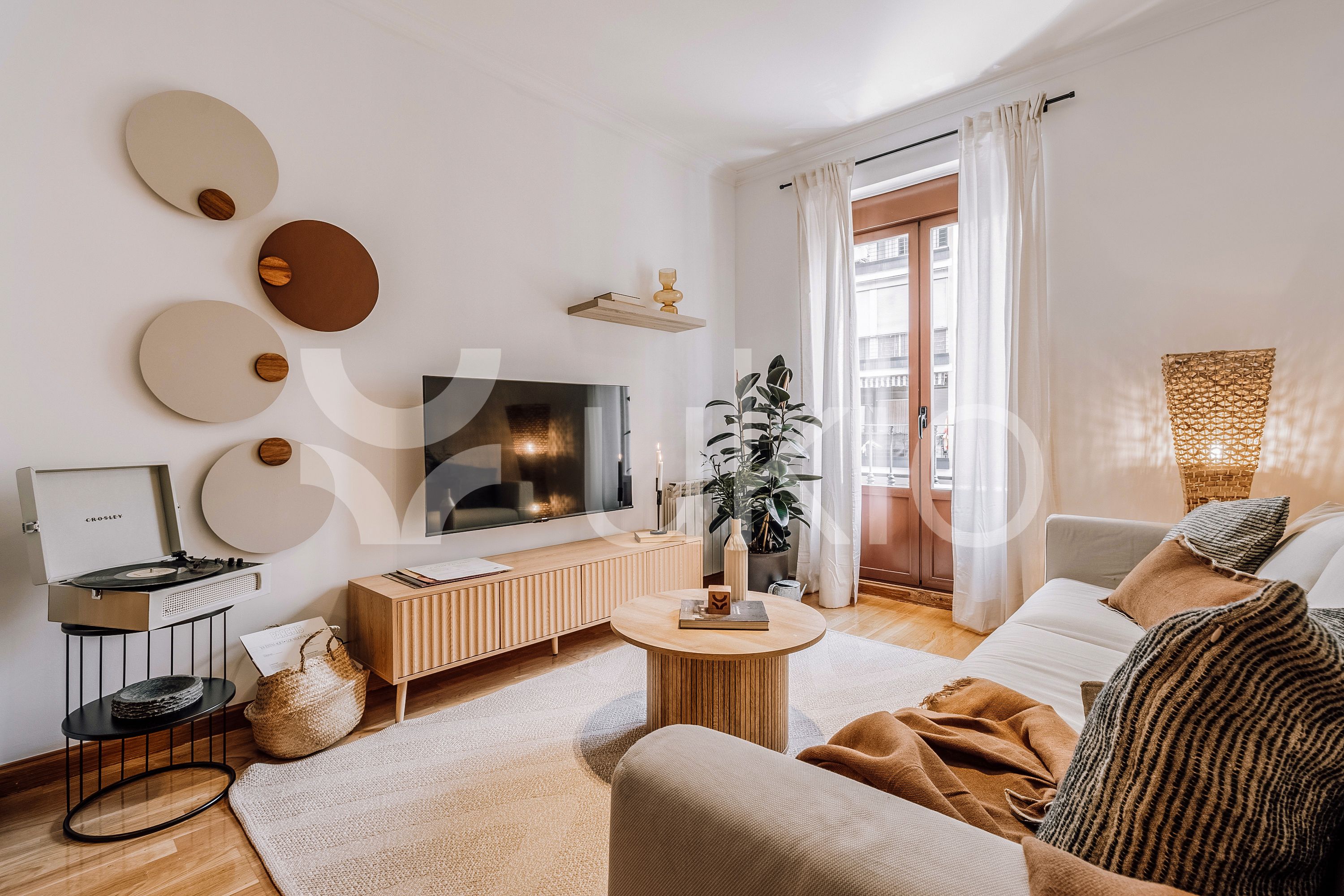 Living room of Apartment to rent in  Madrid Capital  with Air Conditioner, Heating and Furnished