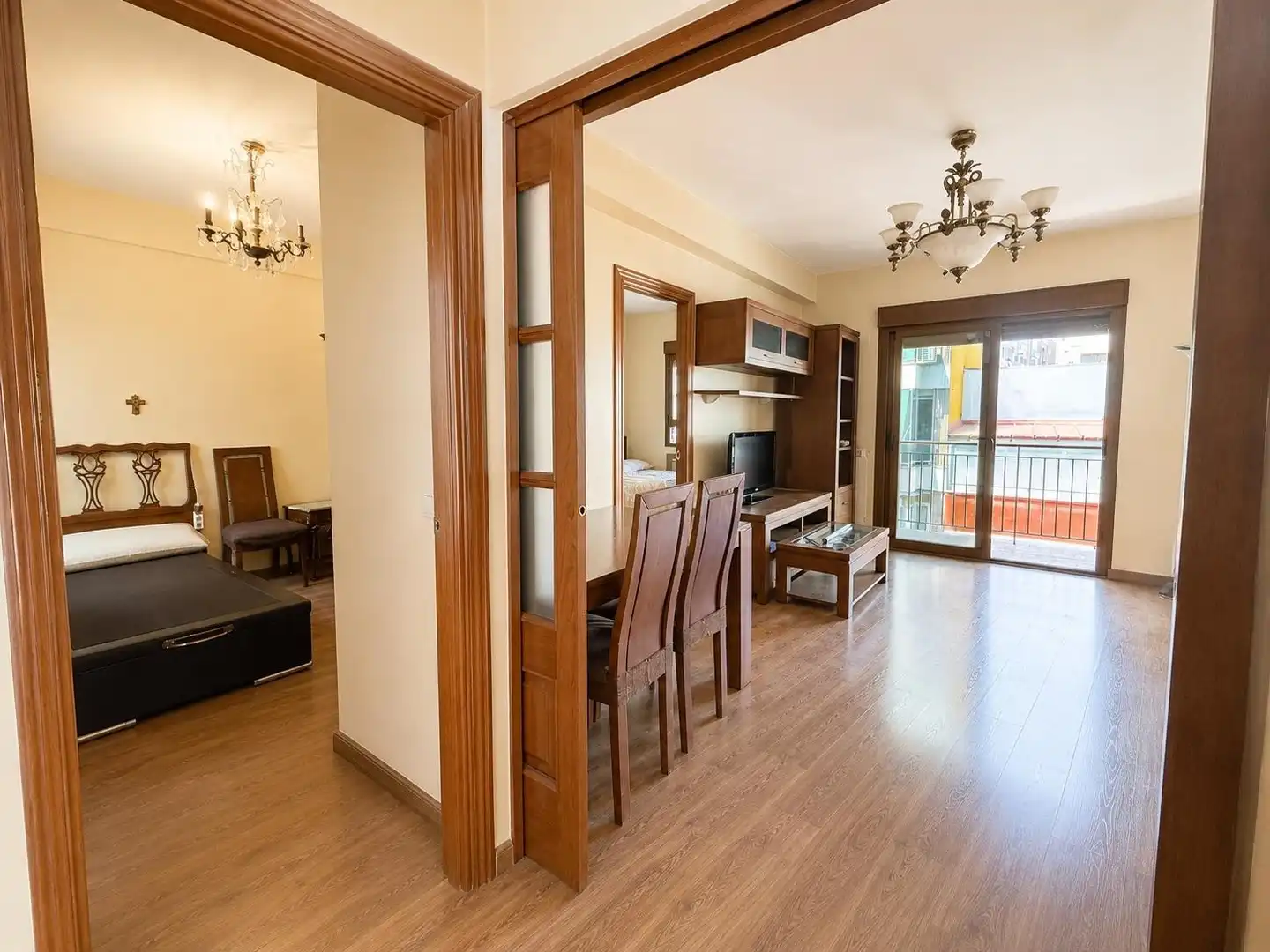 Wohnzimmer von Wohnung zum Verkauf in Madrid mit Heizung, Parkett und Terrasse