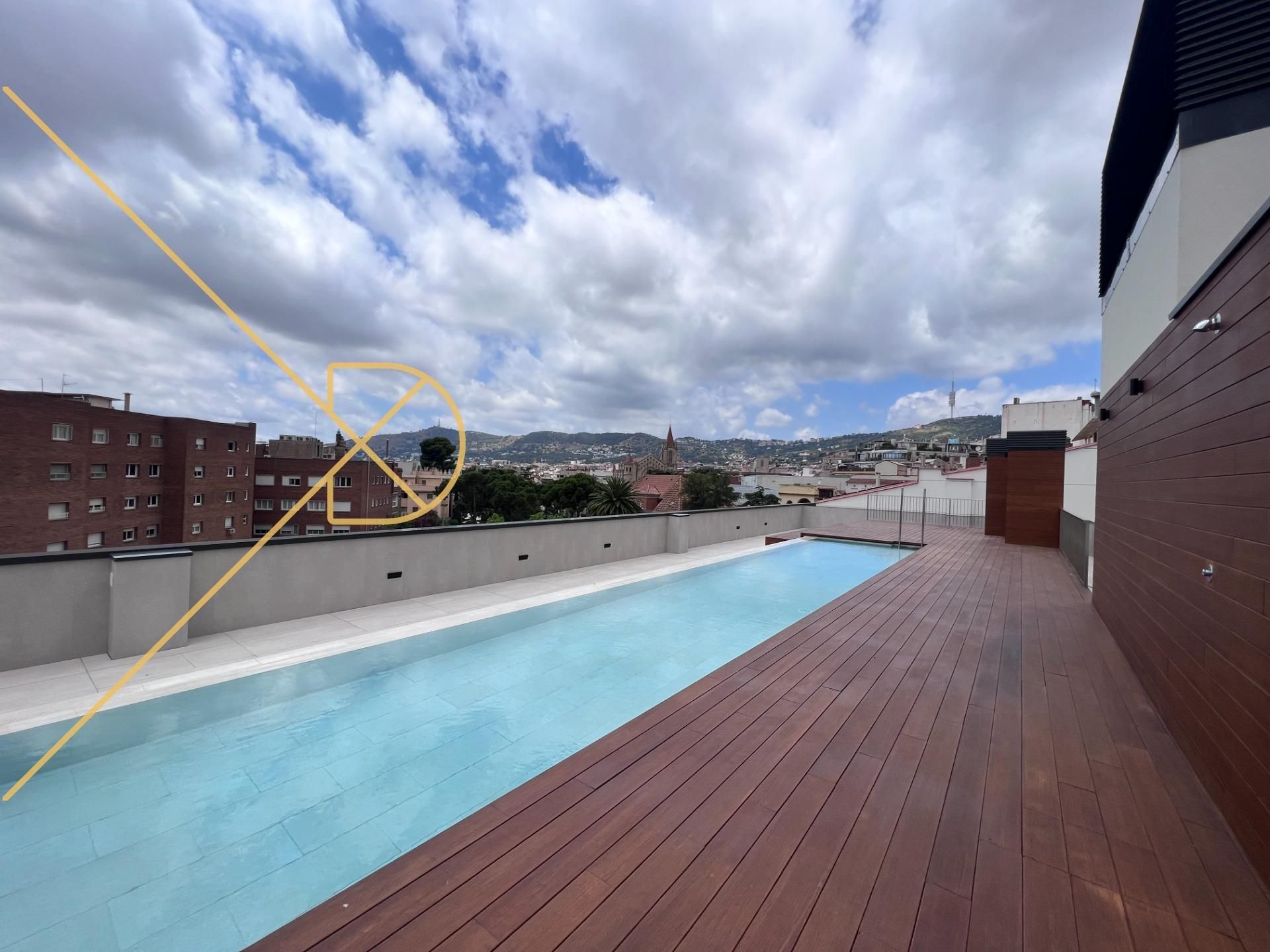 Piscina de Pis de lloguer en  Barcelona Capital amb Aire condicionat, Calefacció i Terrassa