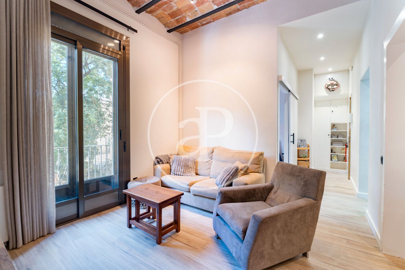 Sala d'estar de Pis en venda en  Barcelona Capital amb Aire condicionat, Calefacció i Terrassa