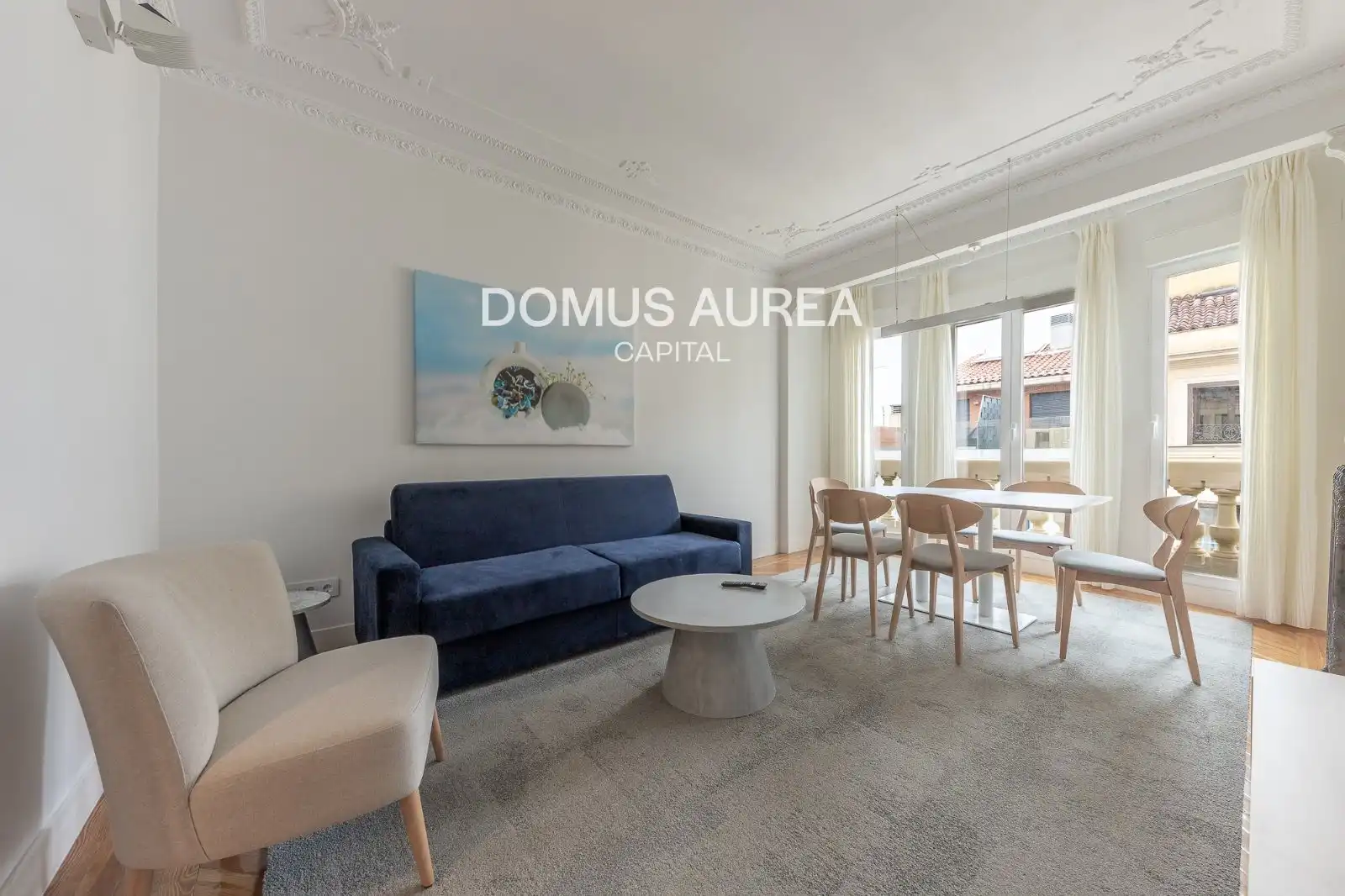 Sala de estar de Ático de alquiler en Madrid con Aire acondicionado, Calefacción y Terraza