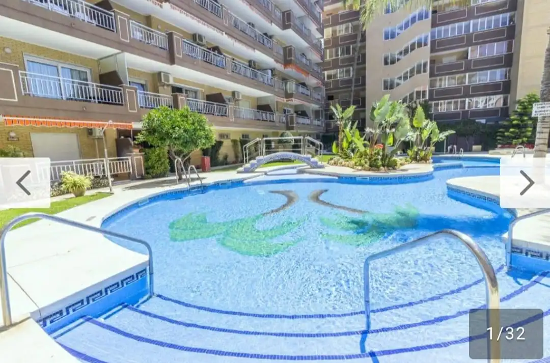 Schwimmbecken von Wohnung zur Miete in Fuengirola mit Klimaanlage, Heizung und Privatgarten