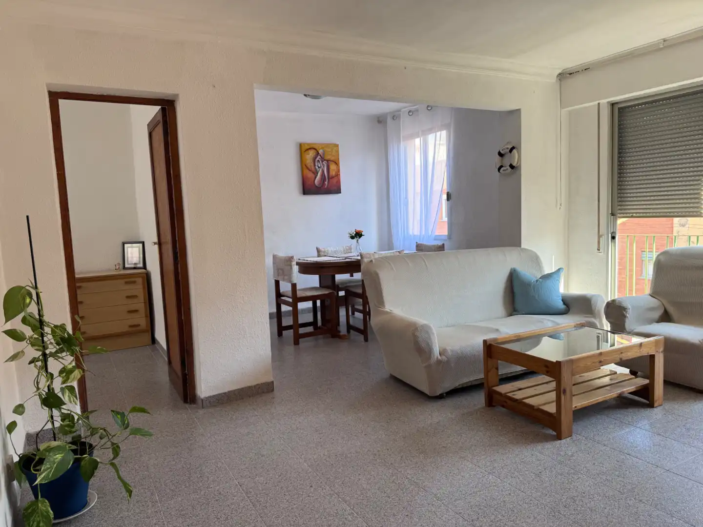 Sala de estar de Piso en venta en Castellón de la Plana / Castelló de la Plana con Jardín privado, Amueblado y Balcón