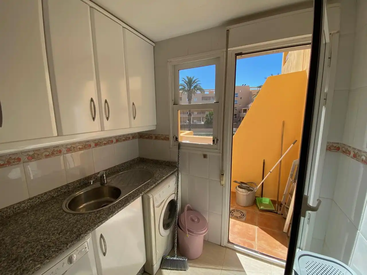 Kitchen of Flat for rent in Vera  with Air Conditioner, Terrace and Furnished