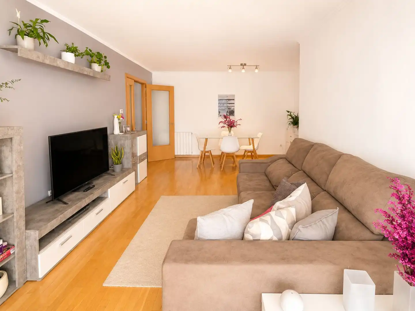 Living room of Flat for sale in Mataró  with Air Conditioner, Heating and Parquet flooring