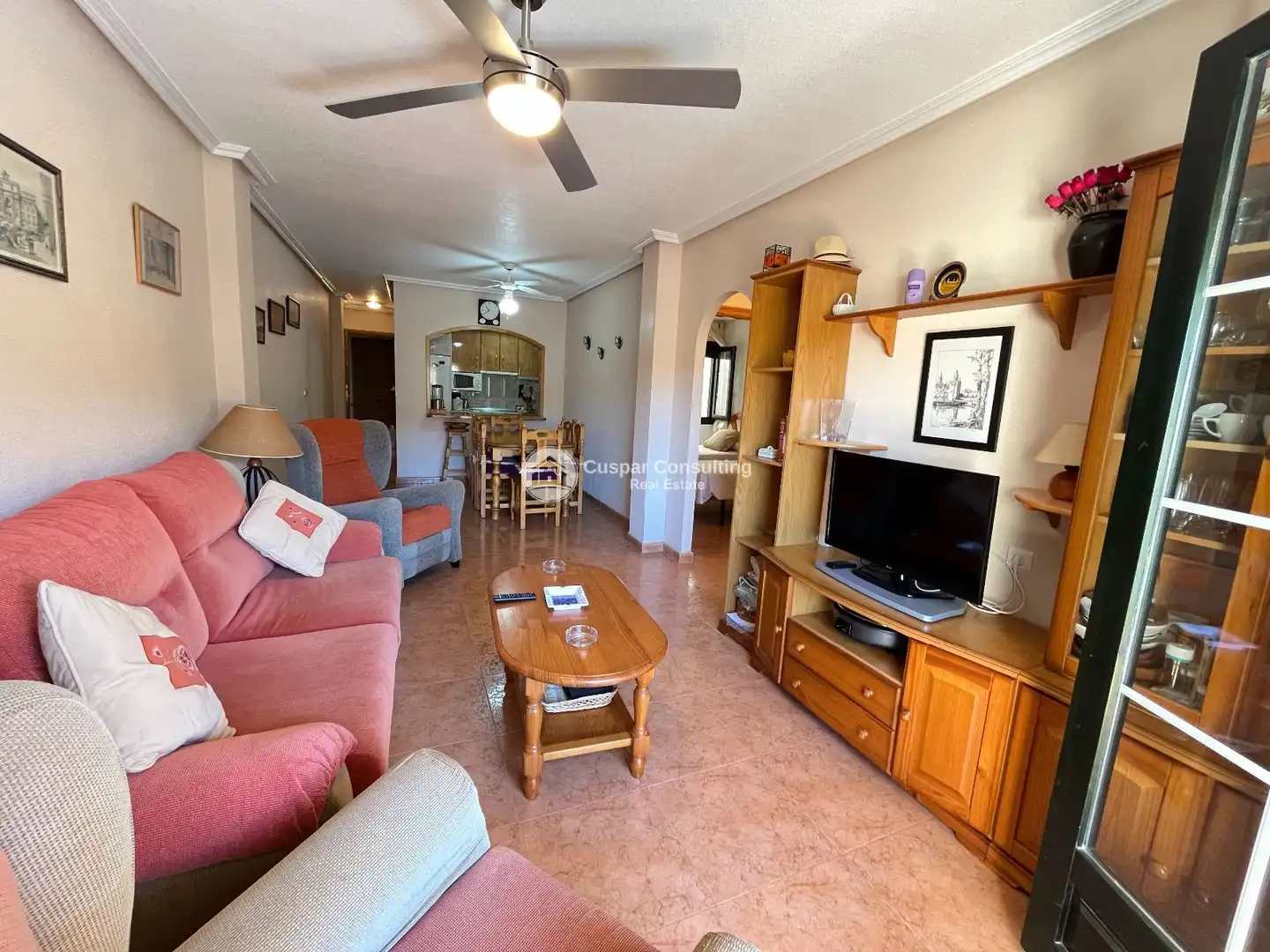 Sala de estar de Apartamento en venta en Los Alcázares con Terraza, Amueblado y Balcón