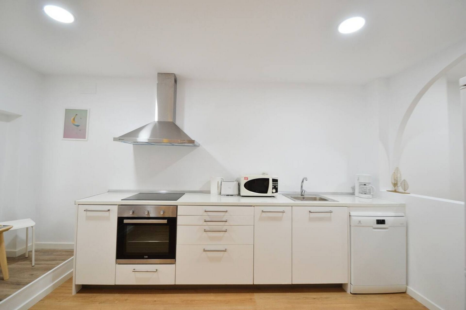 Cuina de Pis de lloguer en Granollers amb Aire condicionat, Moblat i TV