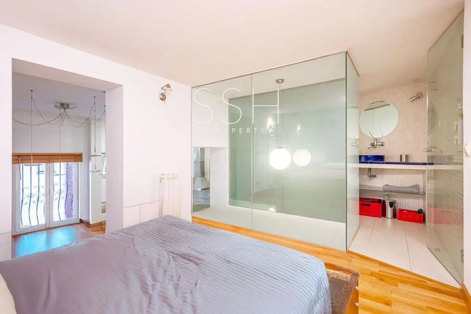 Schlafzimmer von Wohnung zur Miete in Madrid mit Heizung und Möbliert