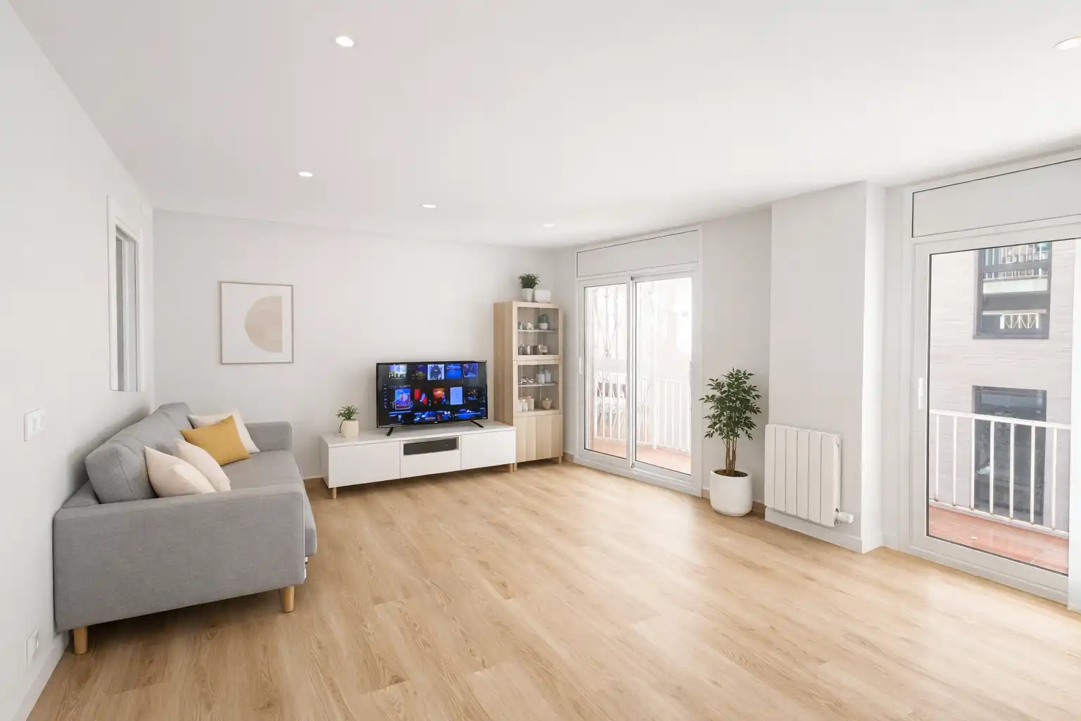 Sala de estar de Piso en venta en Barcelona con Aire acondicionado, Calefacción y Amueblado