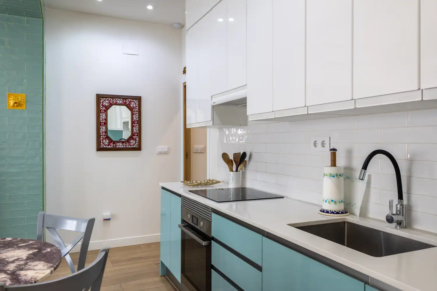 Kitchen of Flat for rent in Valencia  with Air Conditioner, Heating and Furnished