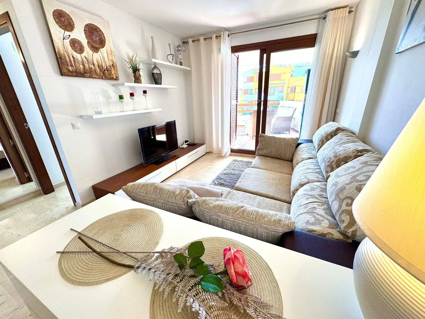 Sala d'estar de Apartament en venda en Torrevieja amb Aire condicionat, Calefacció i Jardí privat