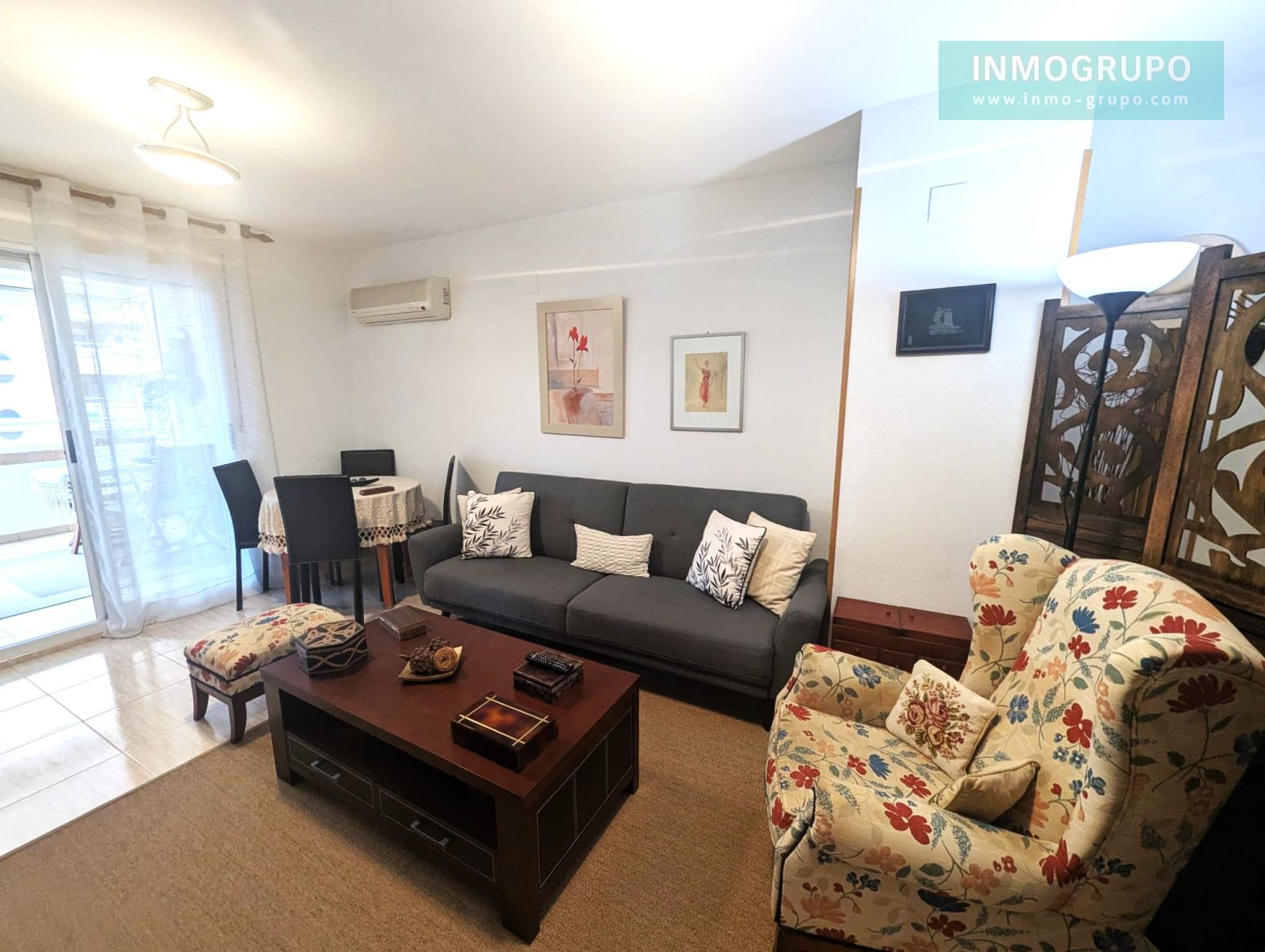 Sala d'estar de Pis en venda en Oropesa del Mar / Orpesa amb Aire condicionat, Jardí privat i Terrassa