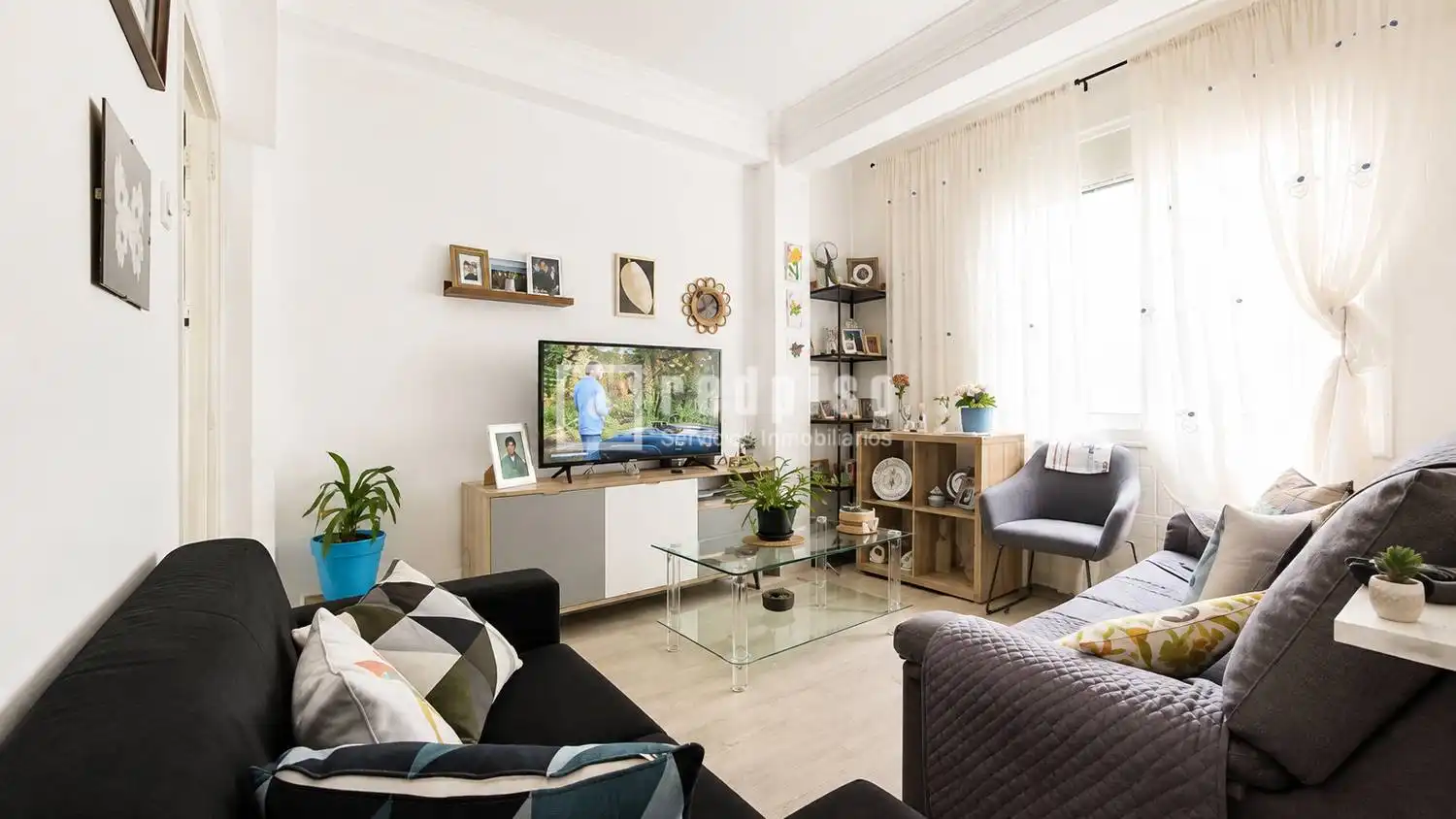 Sala d'estar de Pis en venda en A Coruña Capital 