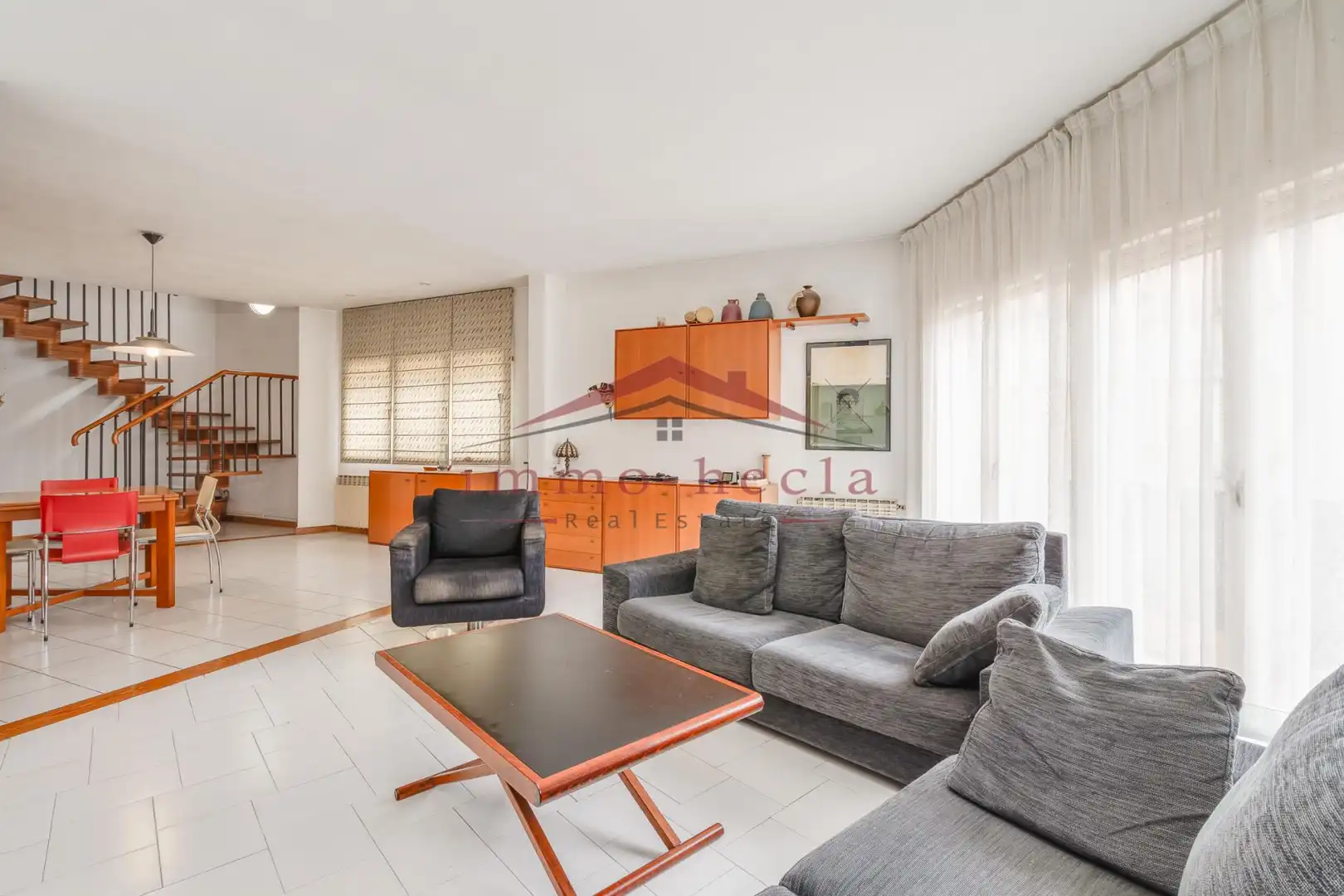 Wohnzimmer von Einfamilien-Reihenhaus zum Verkauf in Vilanova del Camí mit Heizung, Terrasse und Abstellraum