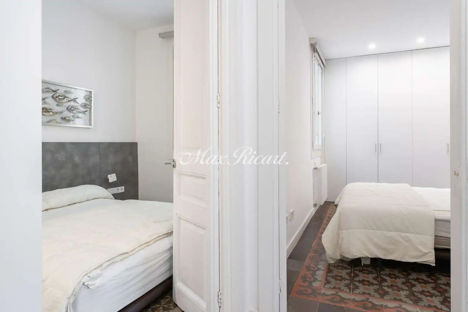 Schlafzimmer von Wohnung zur Miete in Barcelona mit Klimaanlage, Heizung und Terrasse