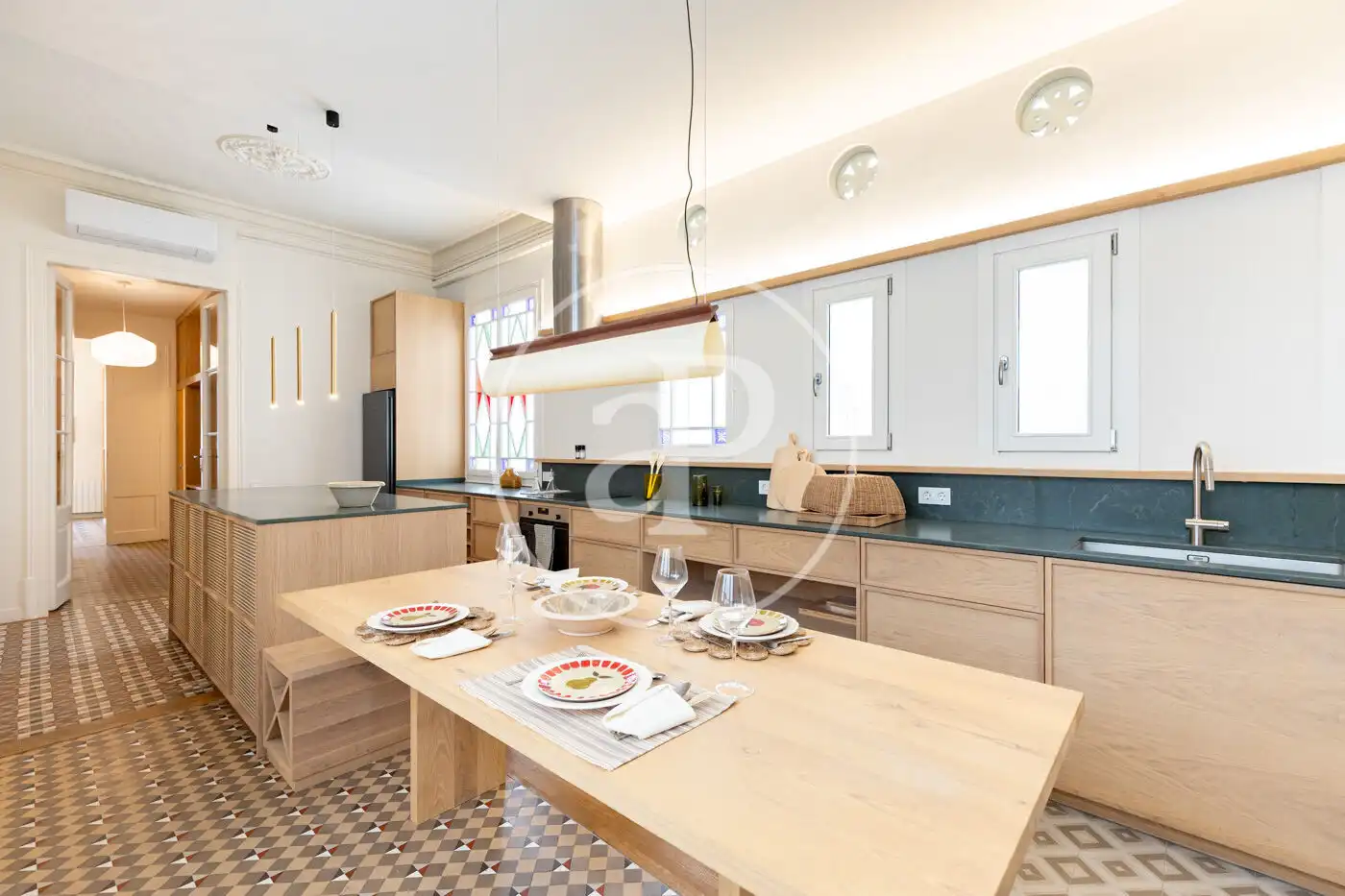 Küche von Wohnung zum Verkauf in Barcelona mit Klimaanlage, Heizung und Möbliert