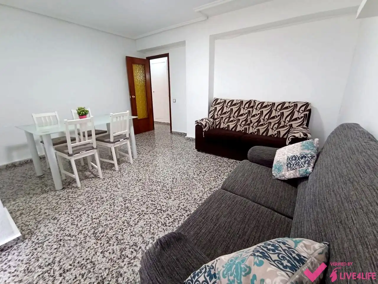 Wohnzimmer von Wohnung zur Miete in Valencia mit Terrasse und Möbliert