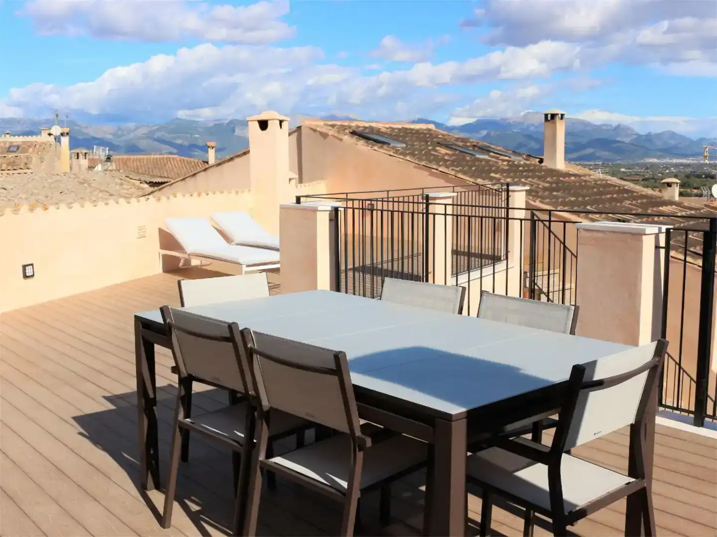 Terrace of Detached homes for rent in Santa Eugènia  with Air Conditioner and Furnished