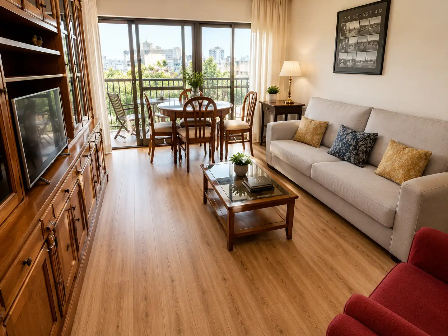 Sala de estar de Piso de alquiler en Santander con Calefacción, Terraza y Amueblado
