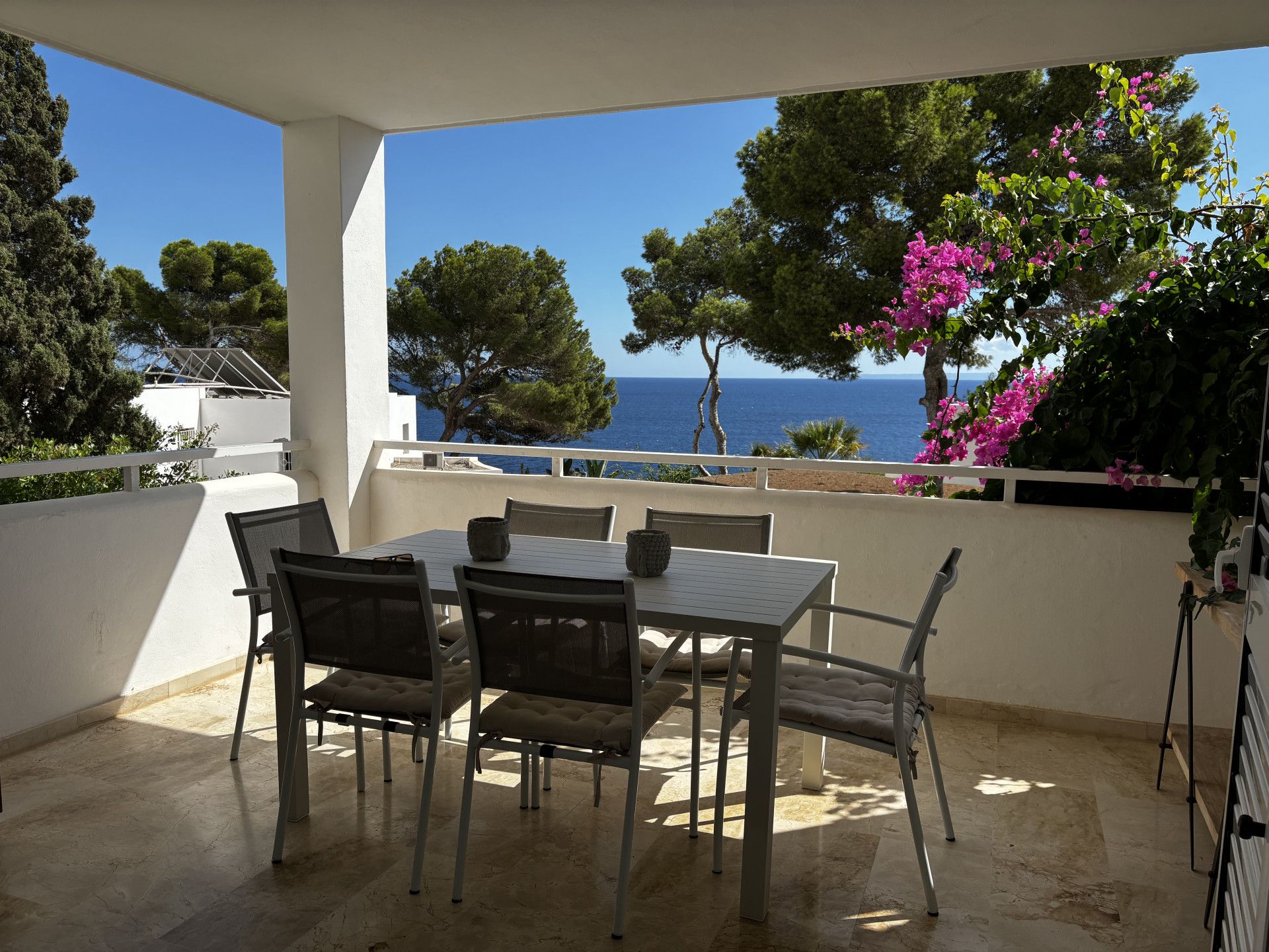 Terrassa de Apartament en venda en Santa Eulària des Riu amb Aire condicionat, Terrassa i Piscina