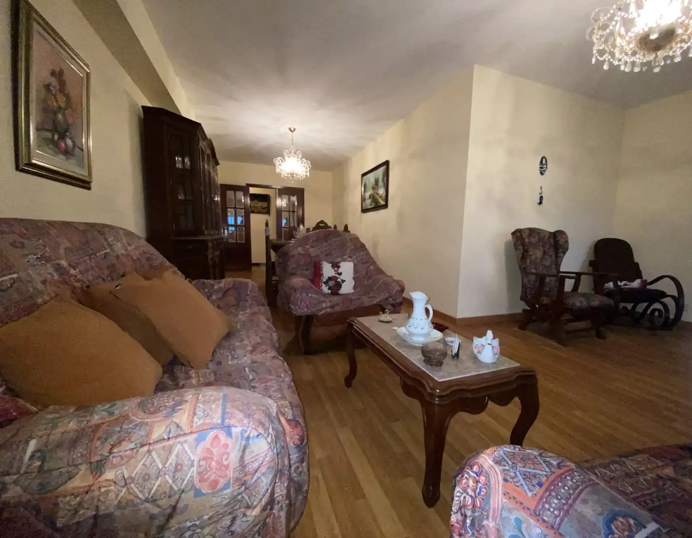 Sala d'estar de Pis en venda en Cee amb Terrassa